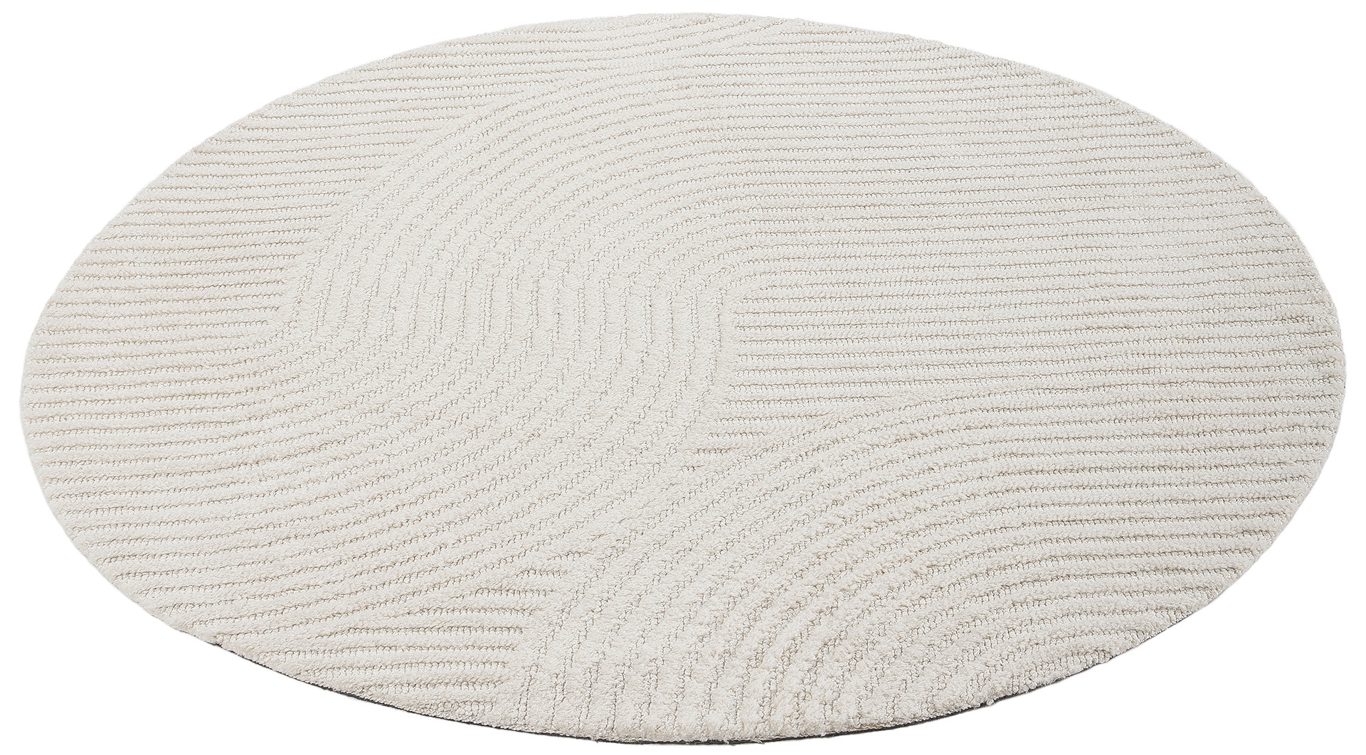 carpetfine Teppich »Holly Zen 3«, rund, 12 mm Höhe, Hoch-Tief-Effekt, geometrisch, Zeitloses Design, dekoratives Highlight