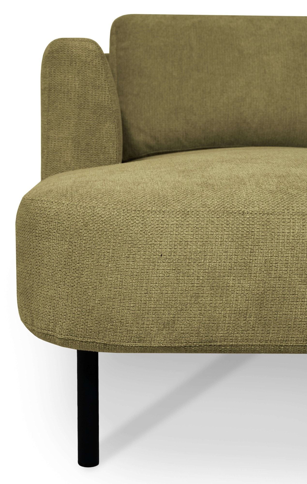 Places of Style Wohnlandschaft »Cesola«, in weichem Chenille-Stoff, Breite 327 cm, mit schwarzen Metallfüßen