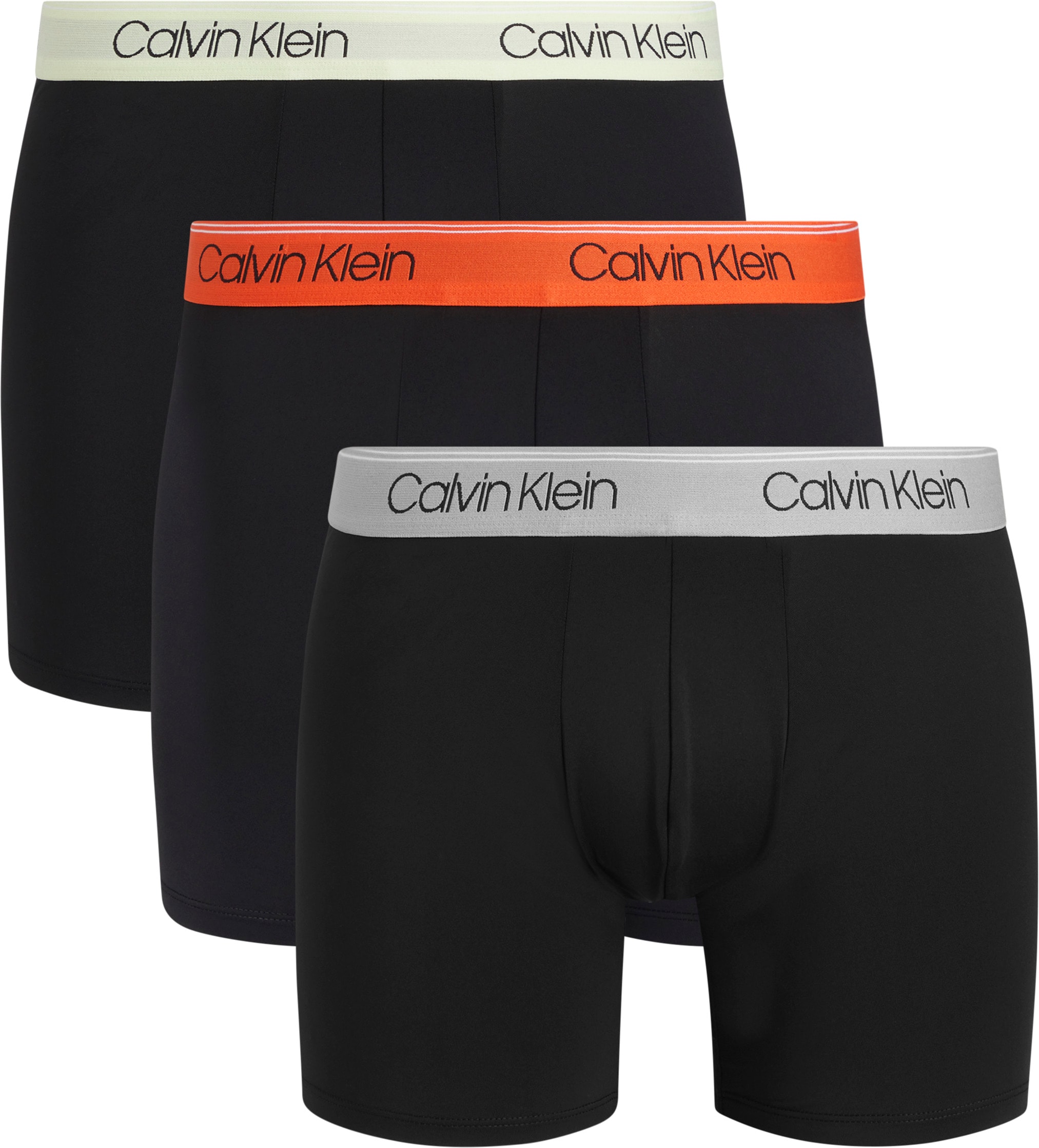 Calvin Klein Underwear Boxer »BOXER BRIEF 3PK«, (Packung, 3er-Pack), mit längerem Bein & Logo-Elastikbund
