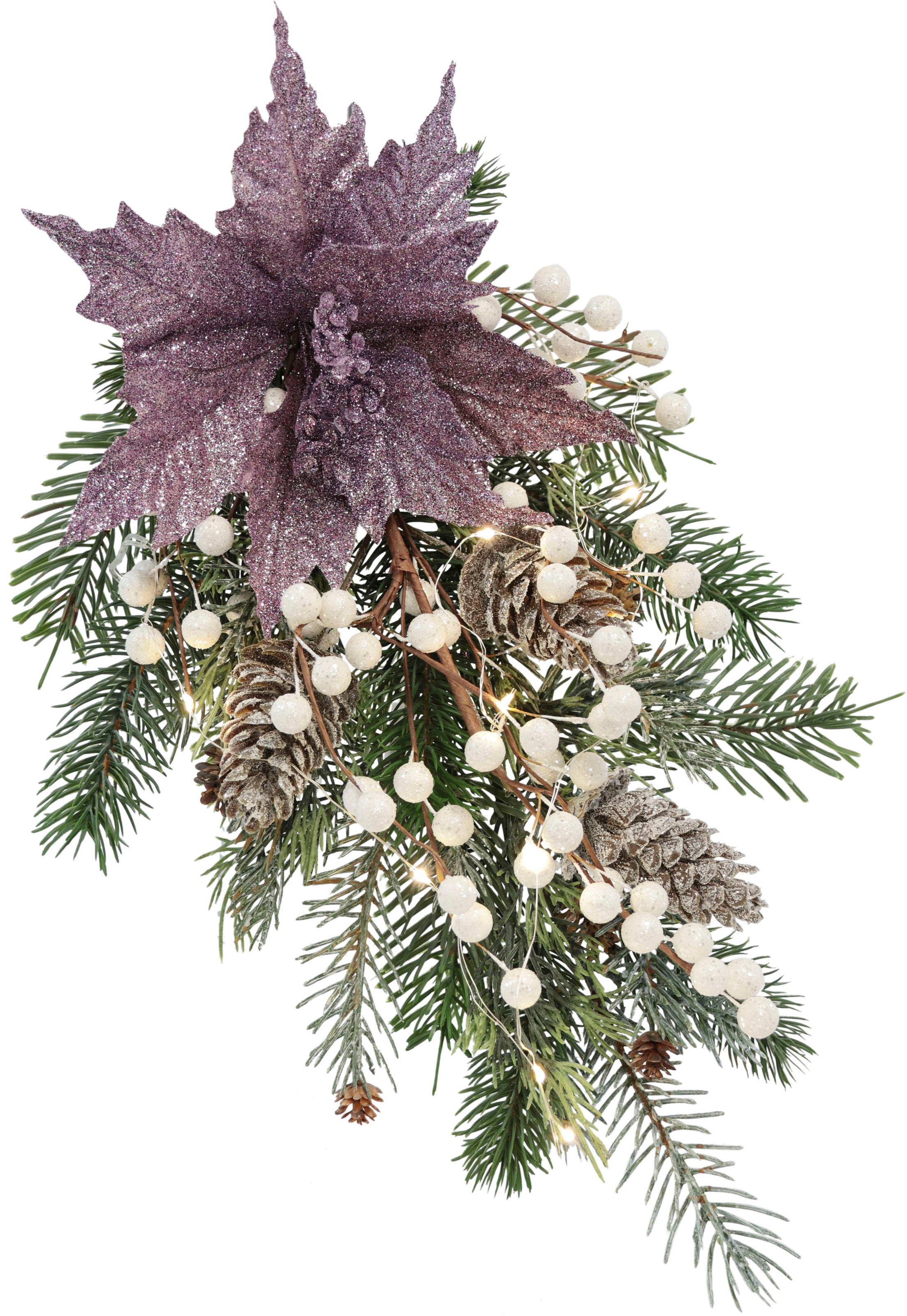 I.GE.A. Winterliche Kunstpflanze »Gesteck, bestellen Kunstblumen-Arrangement Weihnachtsstern, LED mit OTTO Weihnachtsgesteck Beleuchtung, Weihnachtsdeko,«, bei mit Poinsettia online