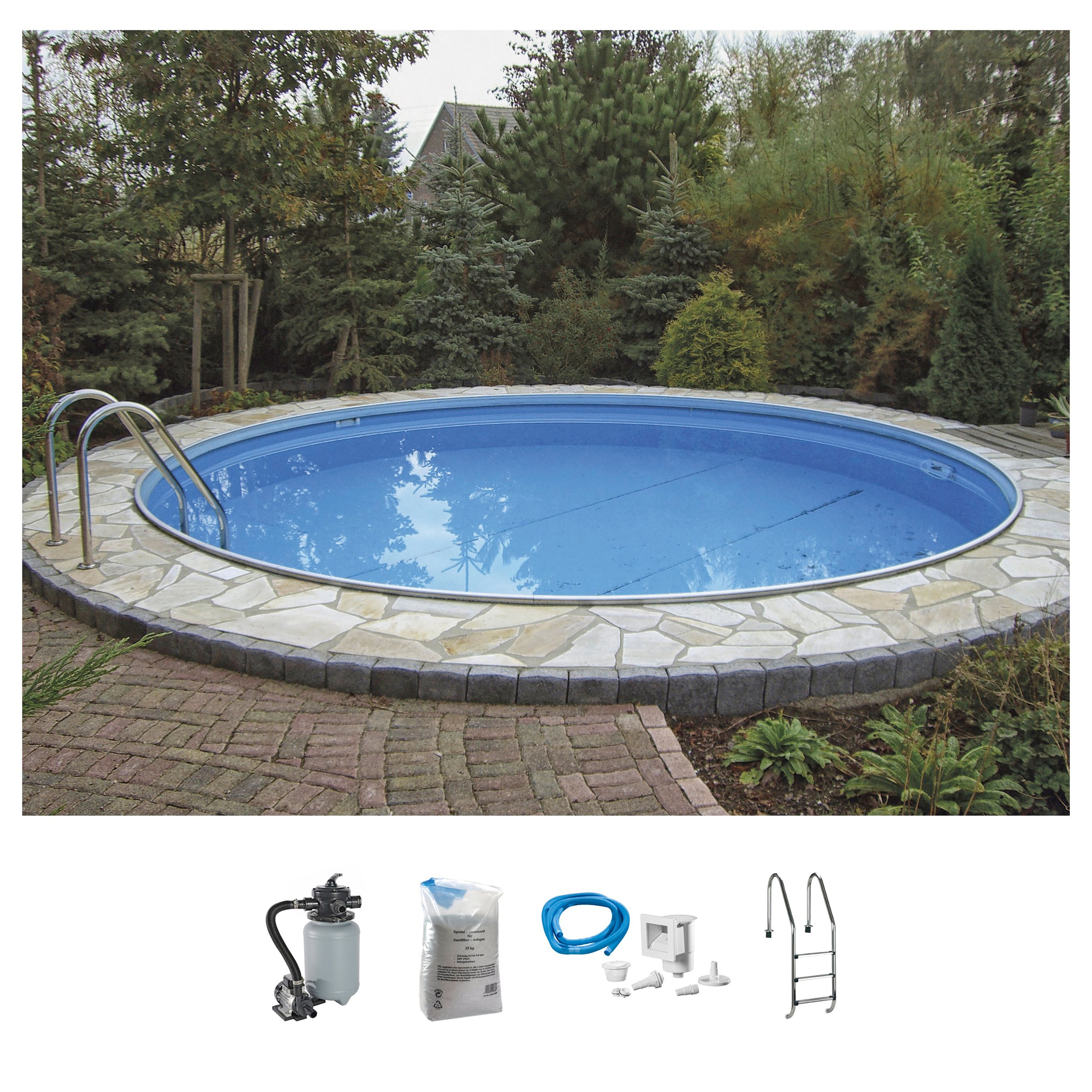 KONIFERA Rundpool »Kuba I«, (Set), ØxH: 300x120 cm