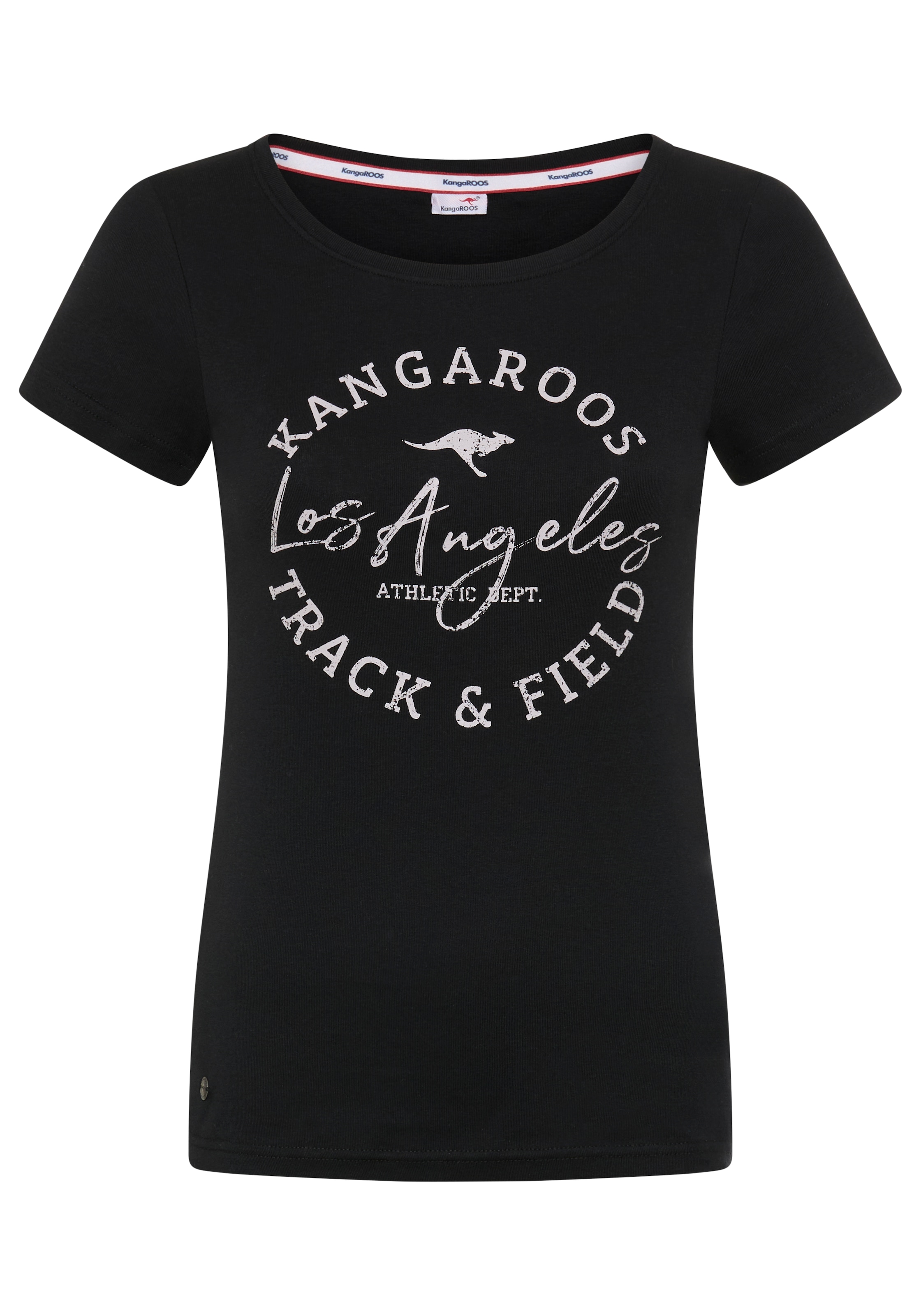 KangaROOS Print-Shirt sehr figurbetonter Schnitt,  Print,  Rundhalsausschnitt