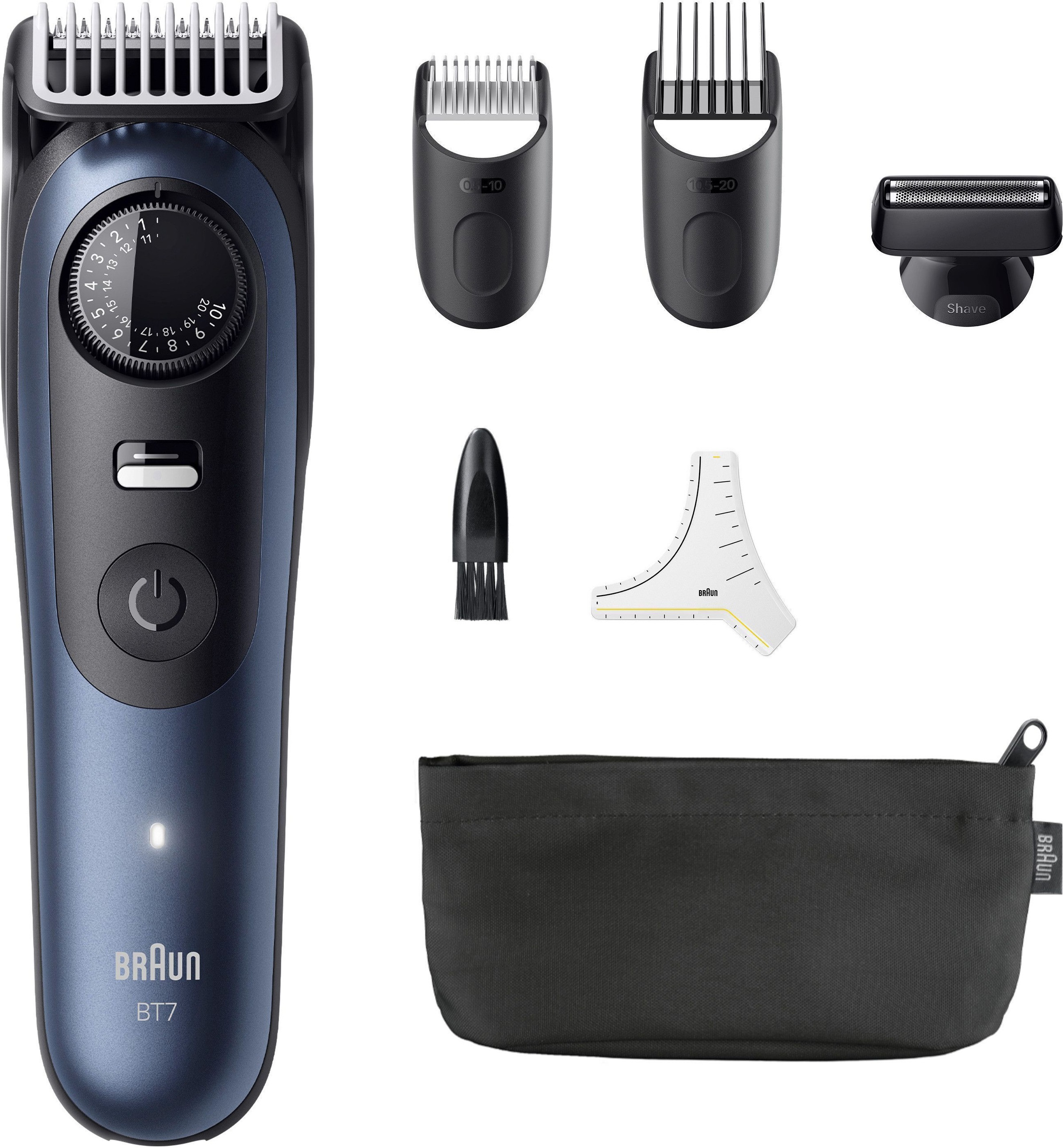 Braun Haarschneider »Barttrimmer BT7520« bis zu 120 Min Akkulaufzeit, 40 Längeneinstellungen, wasserdicht