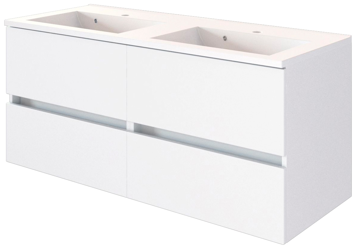 Welltime Waschtisch »Baabe« Breite 120 cm in weiß, Größe B/H/T: 120 cm x 55 cm