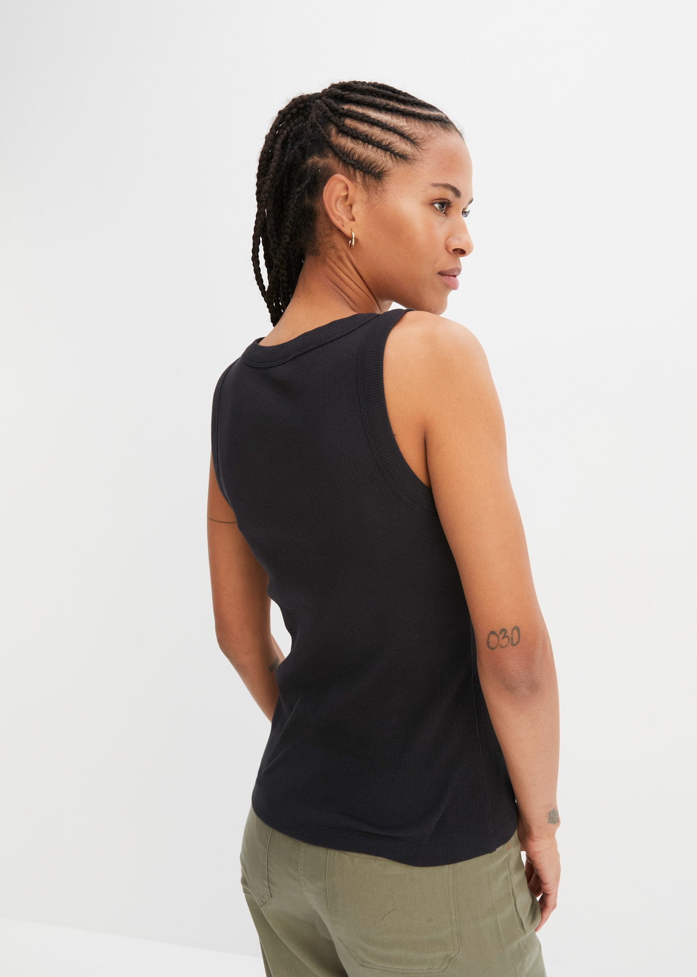 bonprix Shirttop modischer Stil, eng anliegende Passform, ohne Ärmel, aus Baumwolle