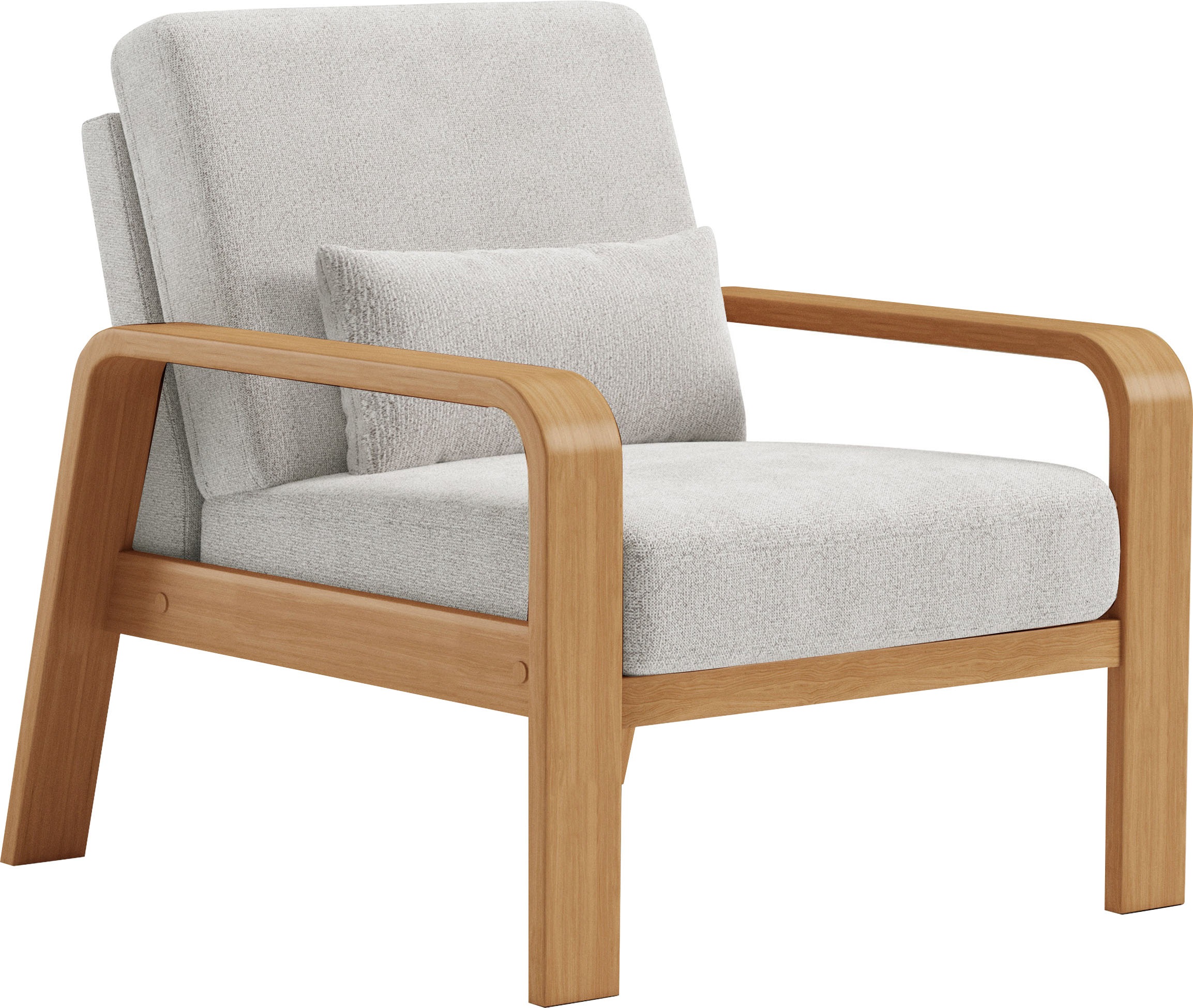 sit&more Sessel »Kolding«, Armlehnen aus eichefarbigem Buchenholz, verschiedene Bezüge und Farben