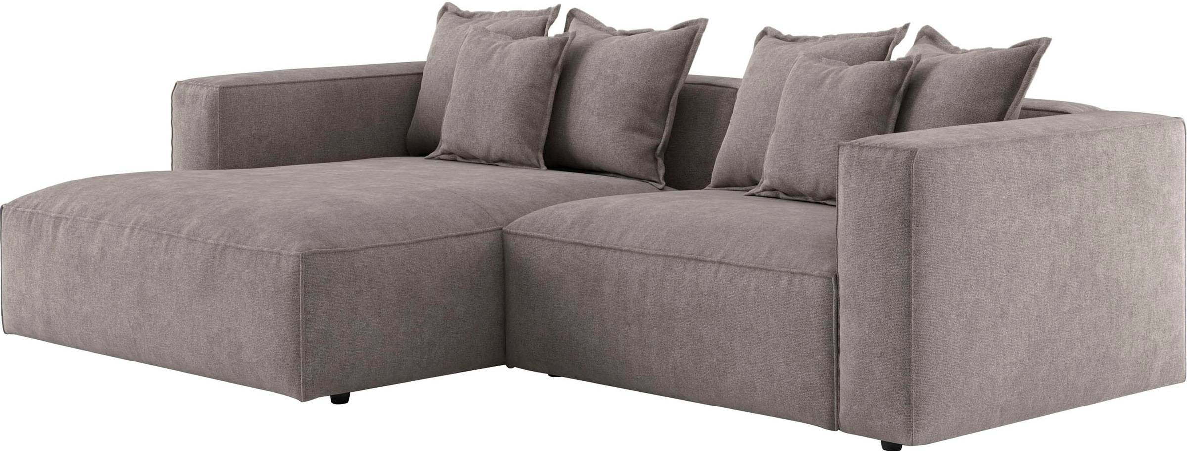 INOSIGN Ecksofa »Cowboy L-Form«, mit 6 Kissen, kubisches Sofa