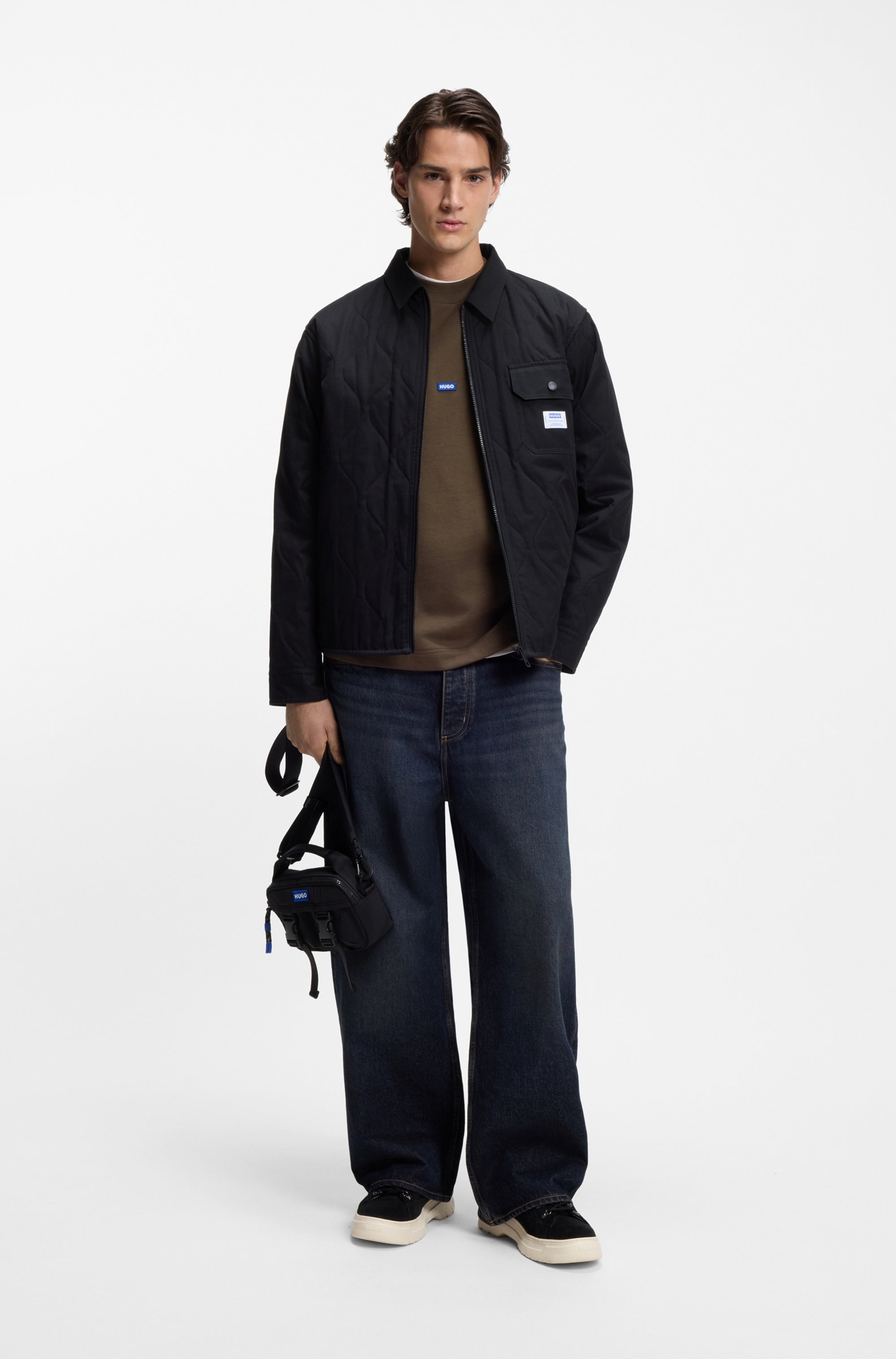 HUGO Sweatshirt »Nedro«, Rundhalsausschnitt, Regular Fit,  Logo-Patch
