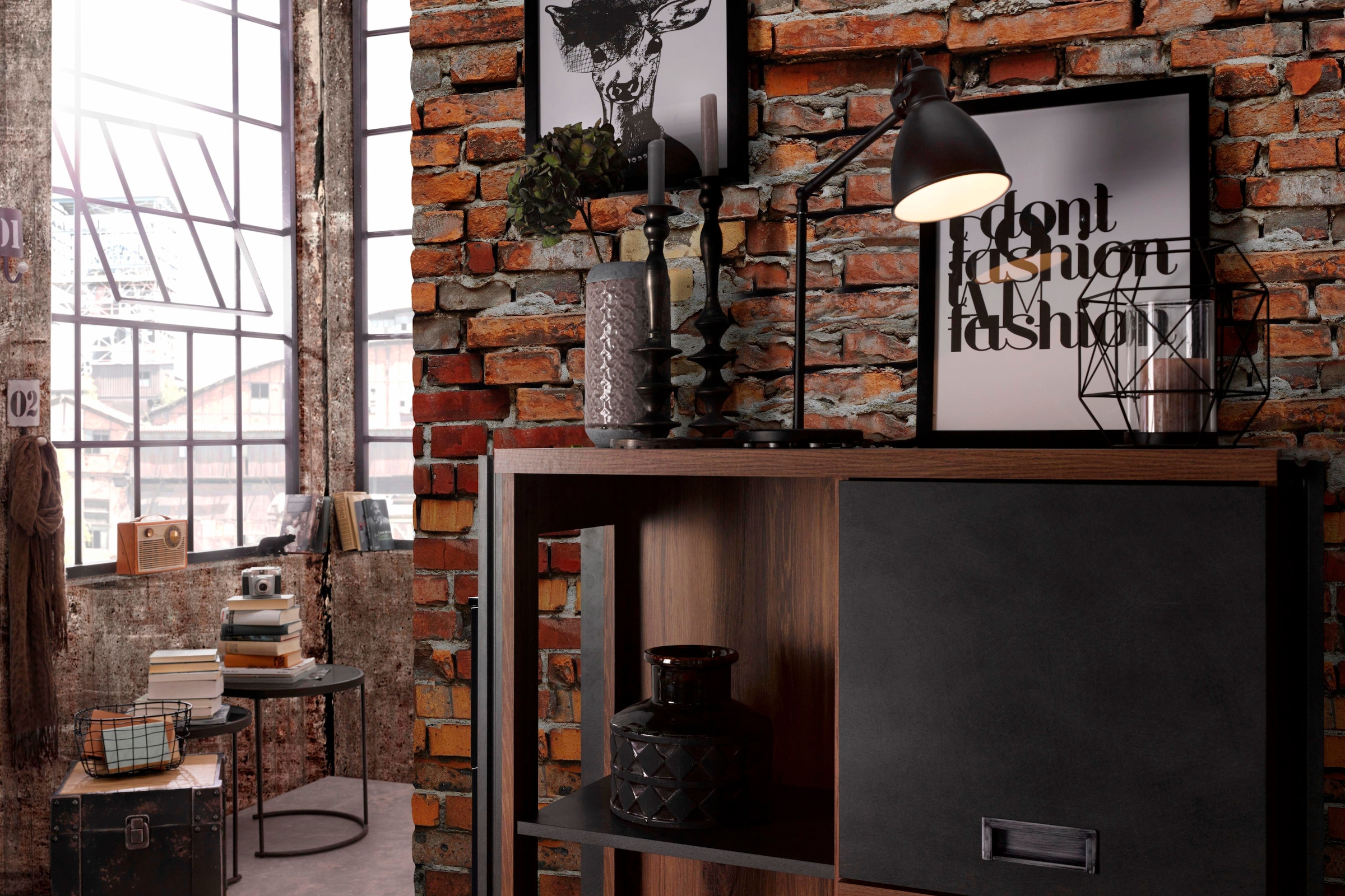 Komar Vliestapete »Vlies - Bricklane - Größe 368 x 248 cm«, bedruckt, Wohnzimmer, Schlafzimmer