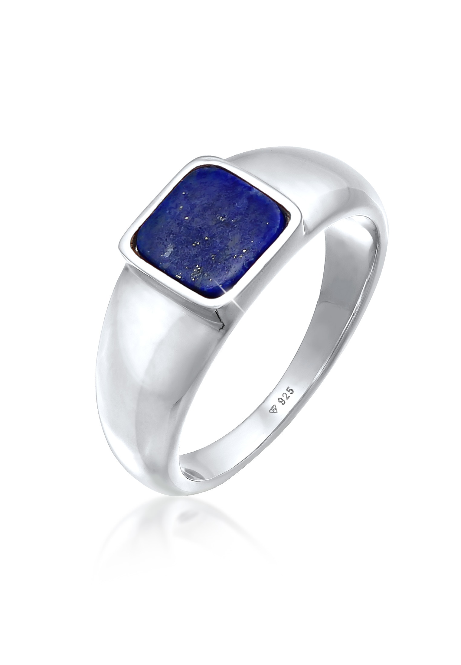 Kuzzoi Siegelring »Ring Herren Siegelring Sodalith Quadrat Basic 925 Silber«