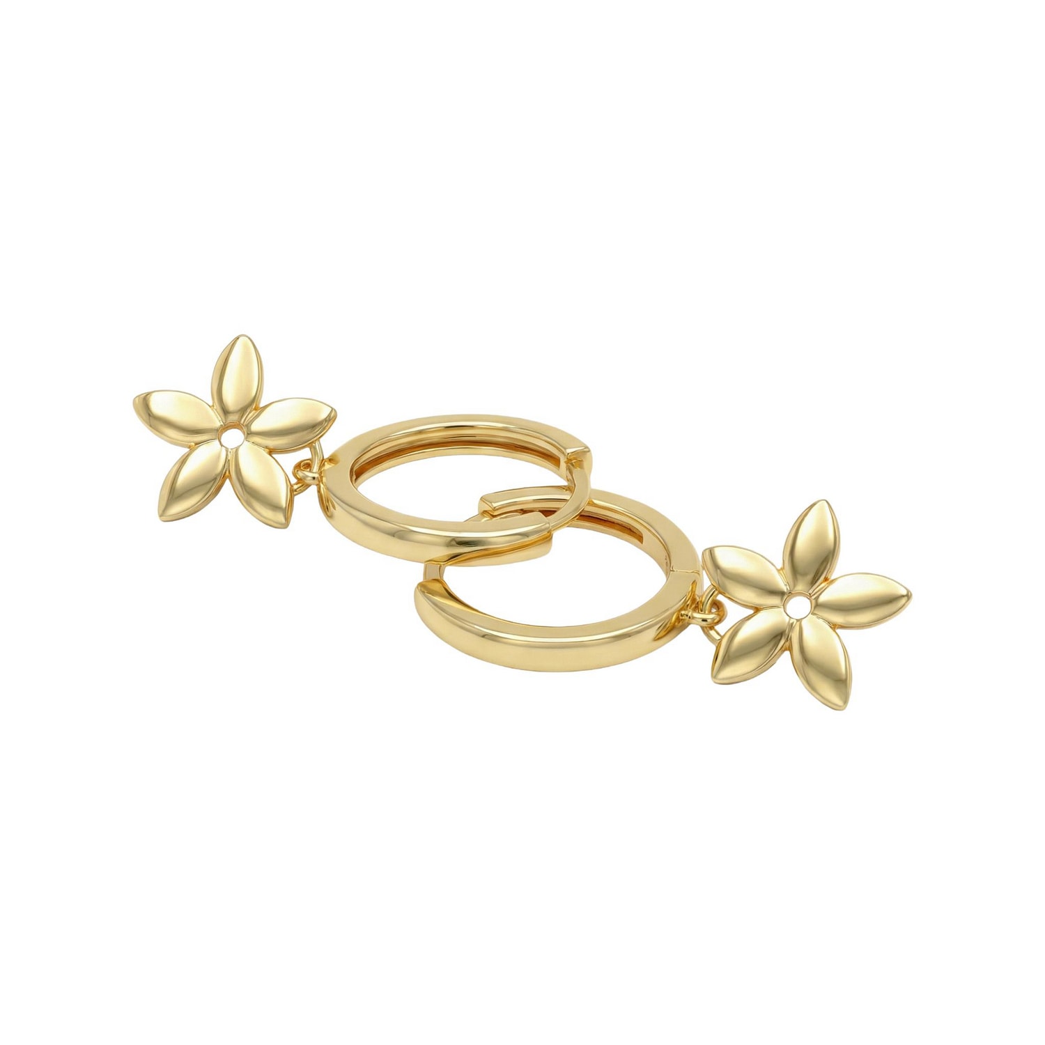 Amor Paar Creolen »Blume-Motiv«