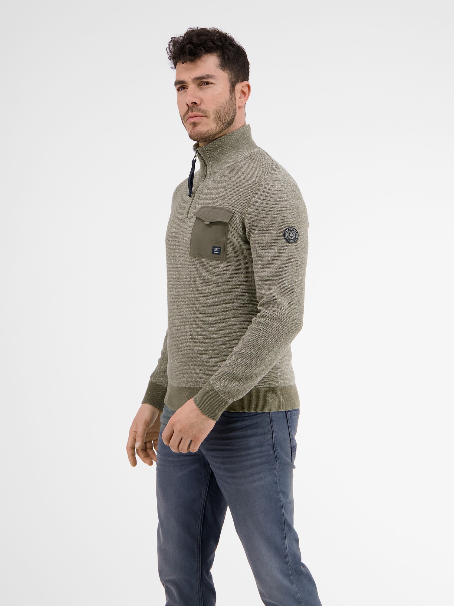 LERROS Strickpullover »LERROS Stricktroyer in kerniger Optik«