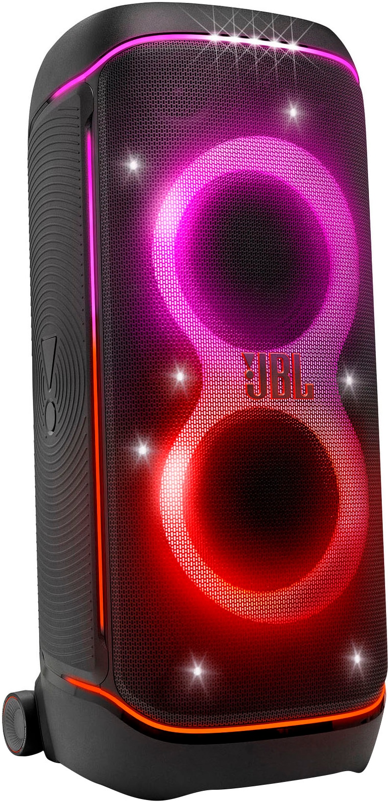 JBL Party-Lautsprecher »PARTYBOX  720« Stereo (Bluetooth App-Steuerung | Automatische Abschaltung | Beleuchtungseffekte | DJ-Funktionen | Equalizer | Extra Bass | Kabellos | Karaoke-fähig | LED Licht (WRGB) | Outdoor-Modus | Transportrollen 800 W)