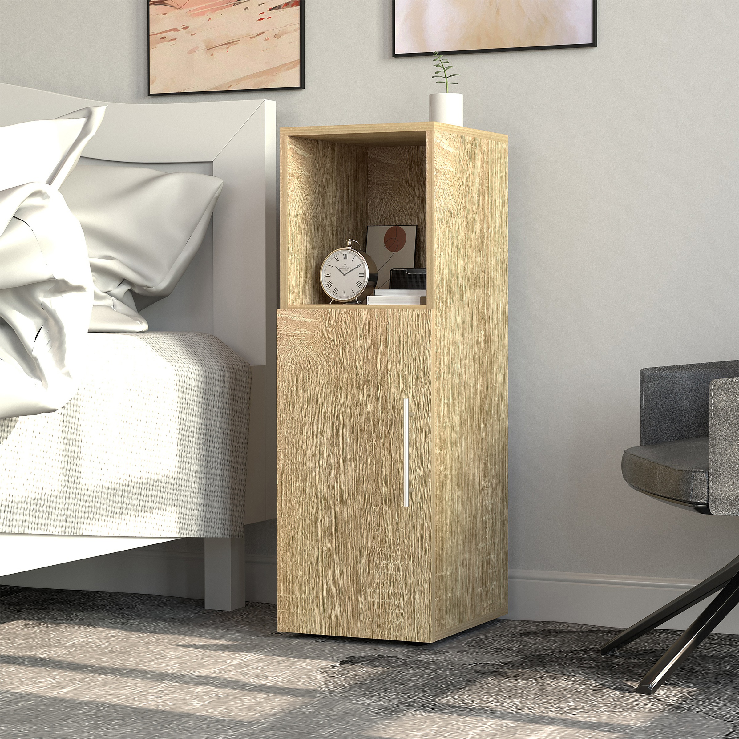 VCM Nachttisch »Holz Nachttisch Beistellmöbel Seitenschrank Narila«