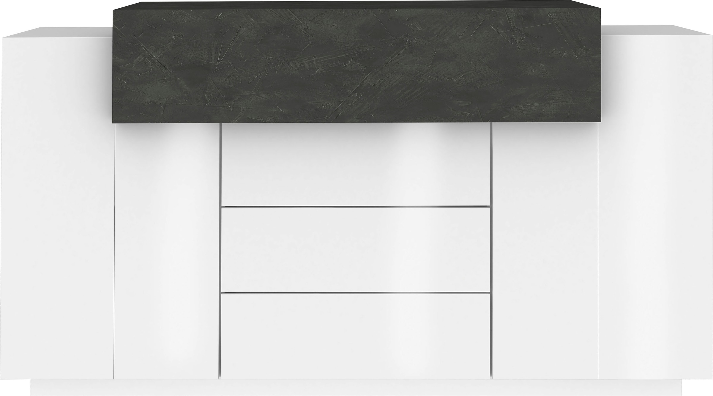 INOSIGN Kommode »Coro, Kommode, Schrank, Kredenz, grifflos«, 1 Klappe,2 Türen,3 Schubkästen Doppeltiefe Hochglanz Front Breite 160