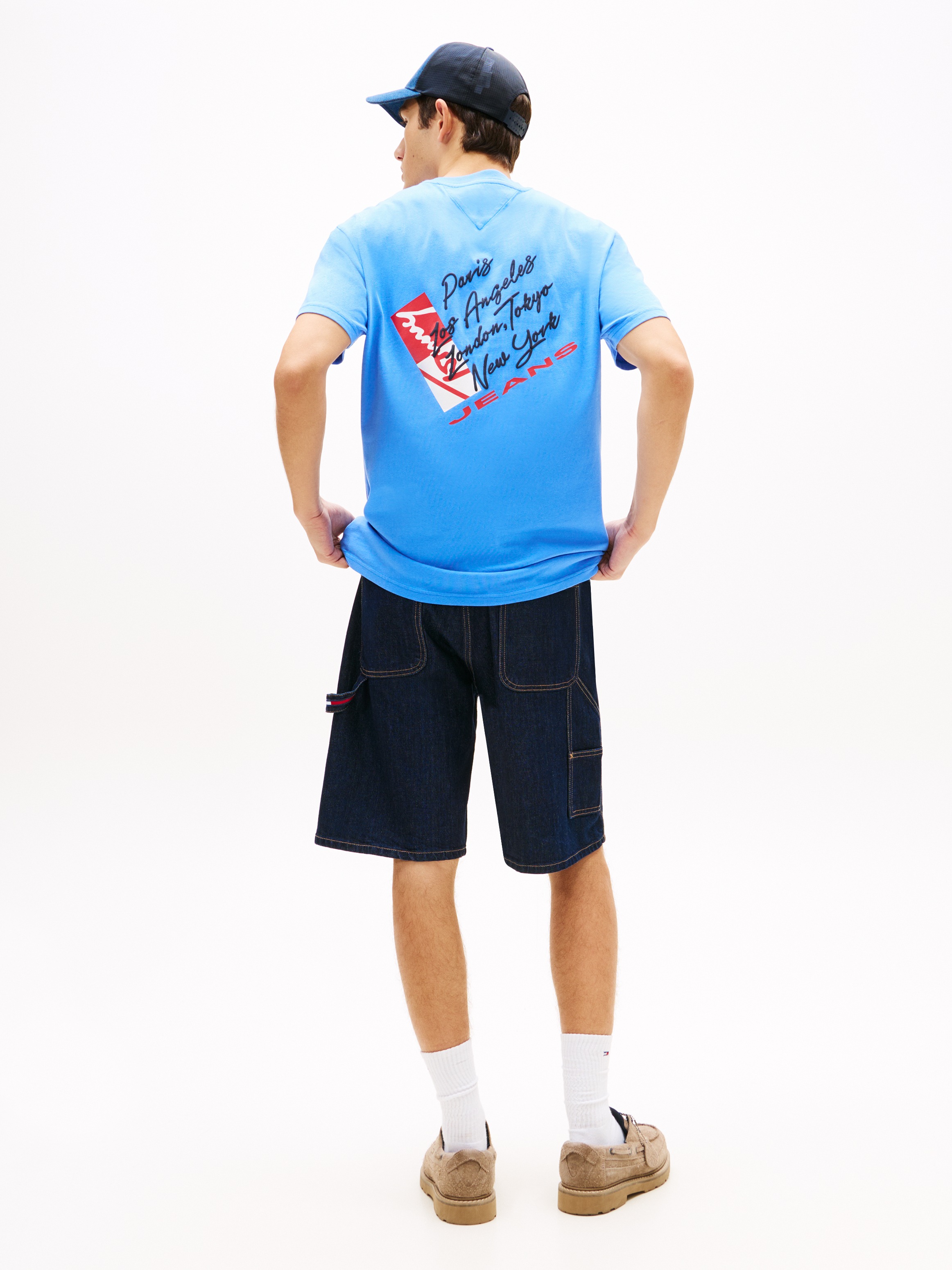 Tommy Jeans T-Shirt »TJM REGULAR FIT SIGN SHIFT« mit Label-Print, Baumwoll-Jersey