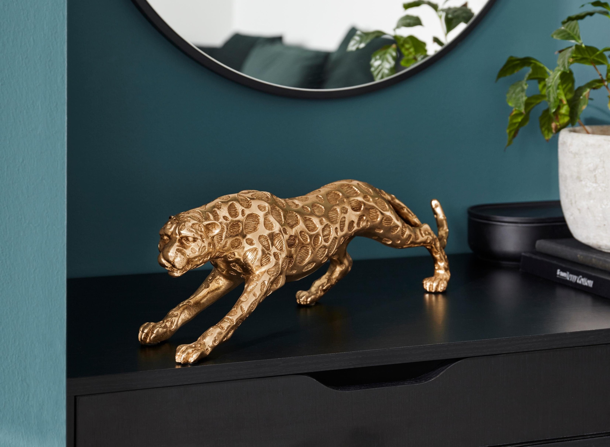 Dekofigur »Leopard«, gold