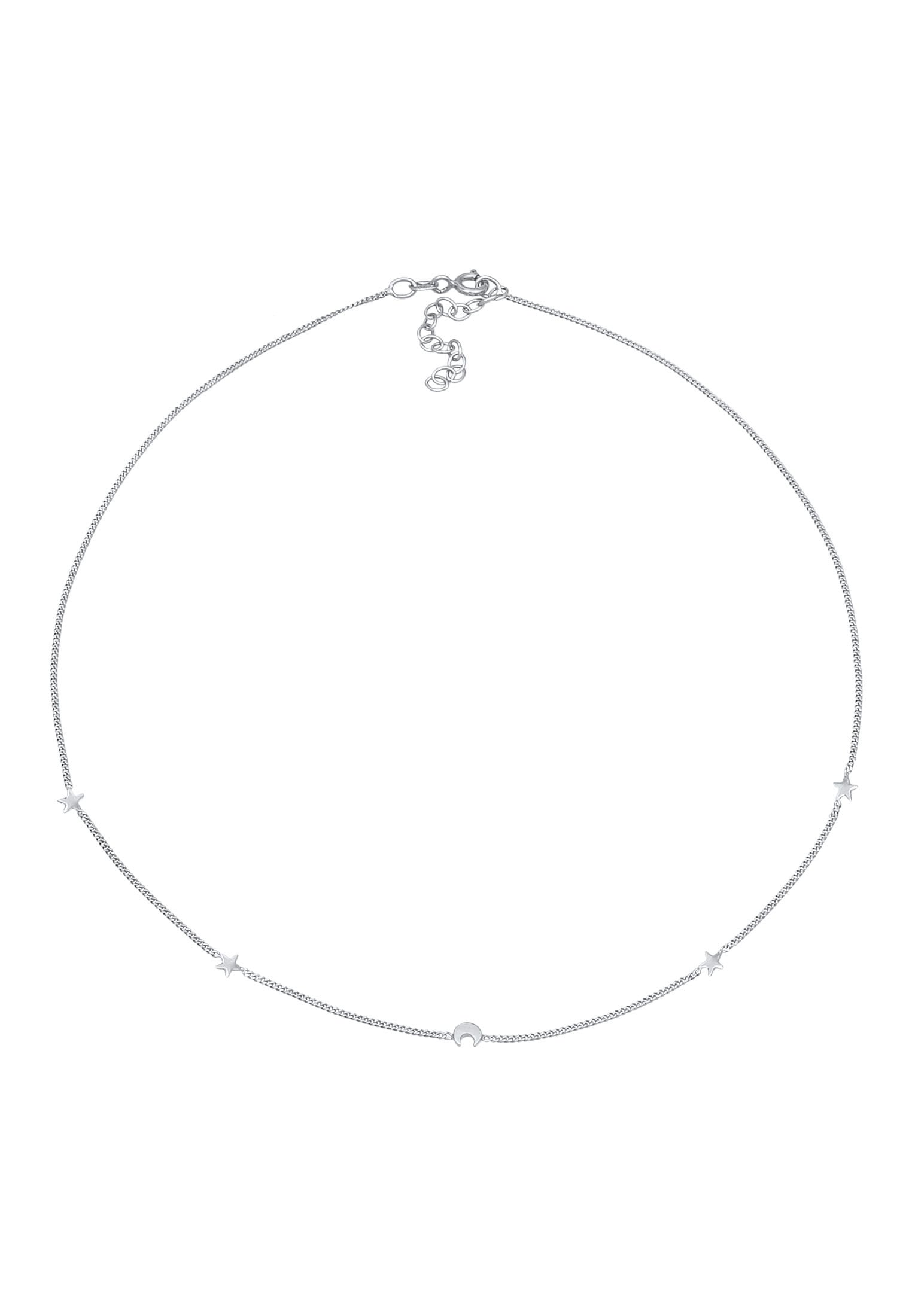 Elli Choker »Halskette Choker Sterne Halbmond Astro Look 925 Silber«