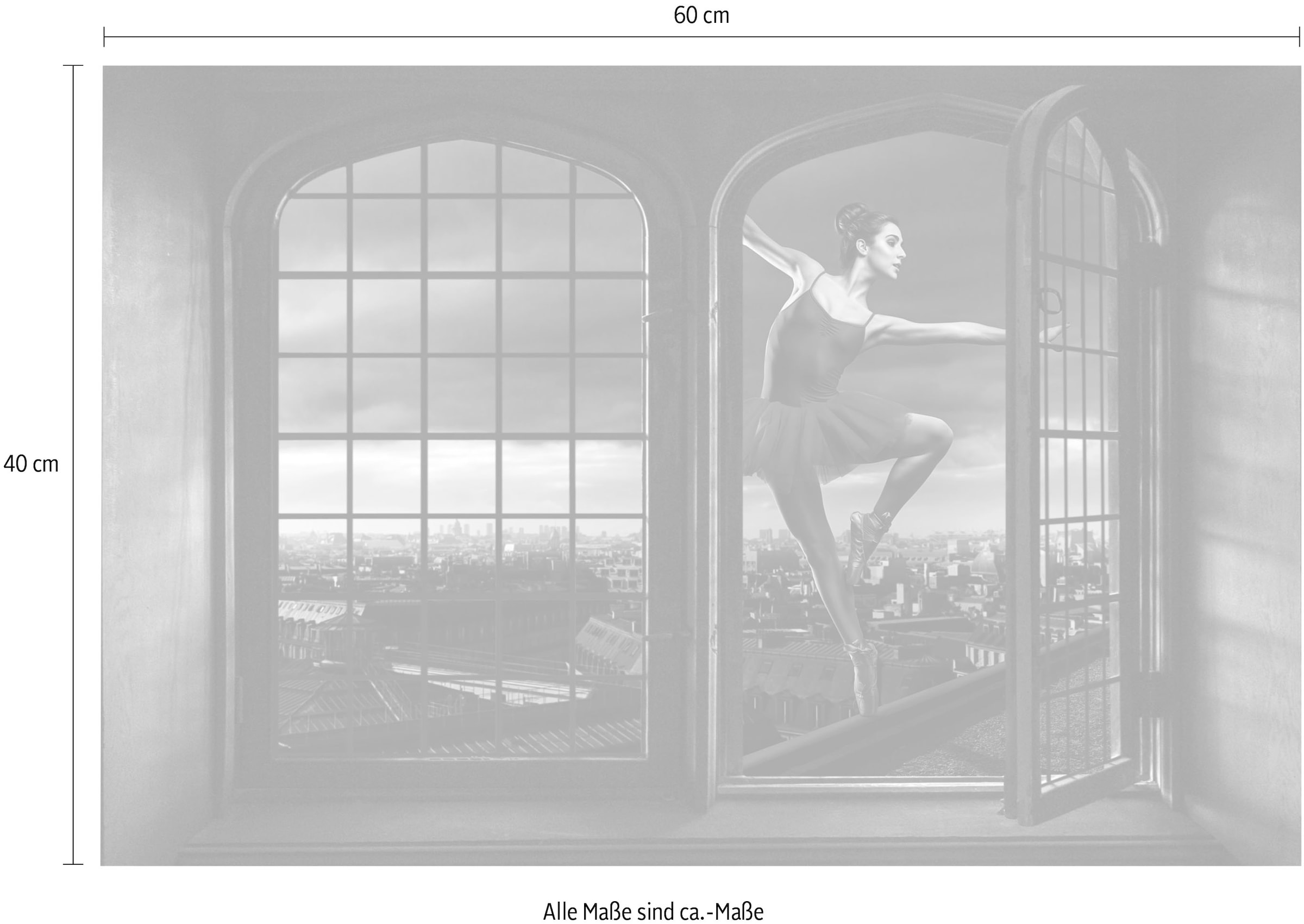 queence Wandsticker »Dancing«, Wandsticker, Wandbild, selbstklebend, 3D, Fenster