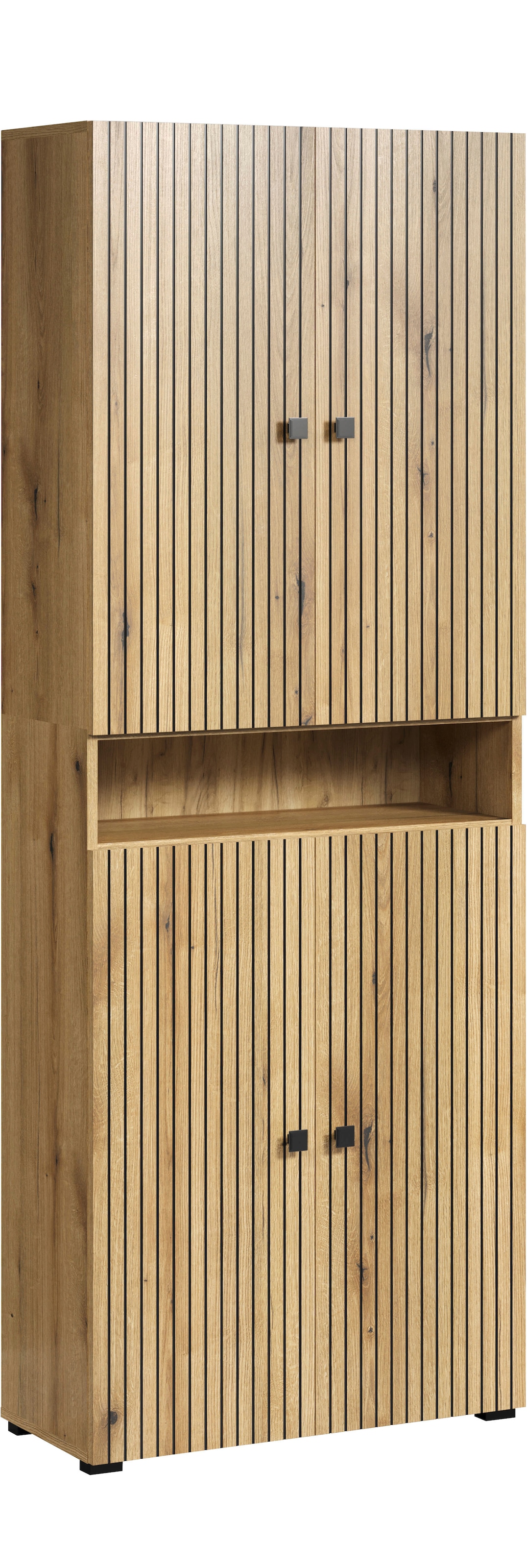 welltime Hochschrank »Amrum« 1 Stk. tlg. Badezimmerschrank mit und ohne Schublade - (B/T/H) 40-70/31/186 cm