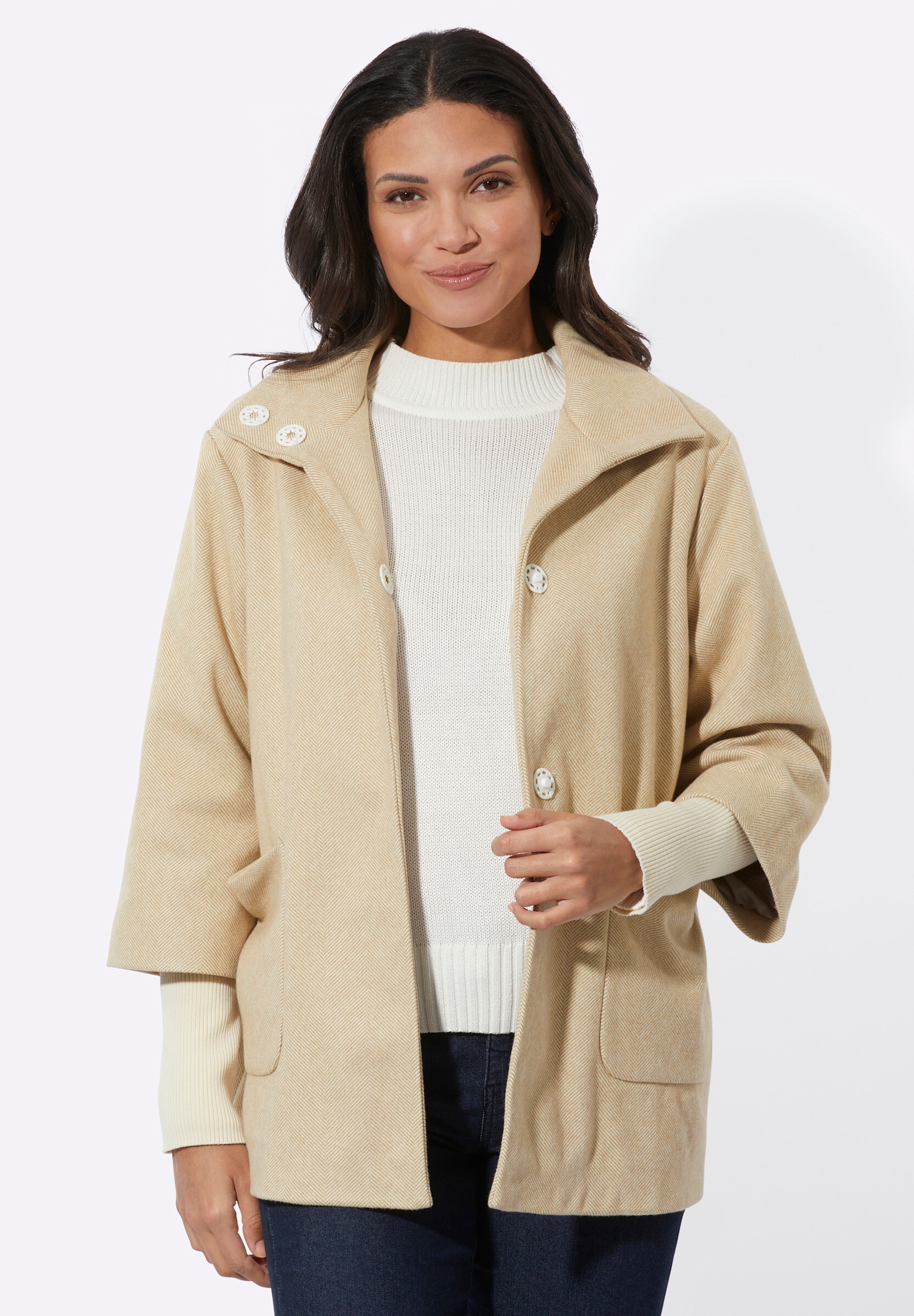 Sieh an! Allwetterjacke »Jacke Jacke mit hohem Stehkragen«