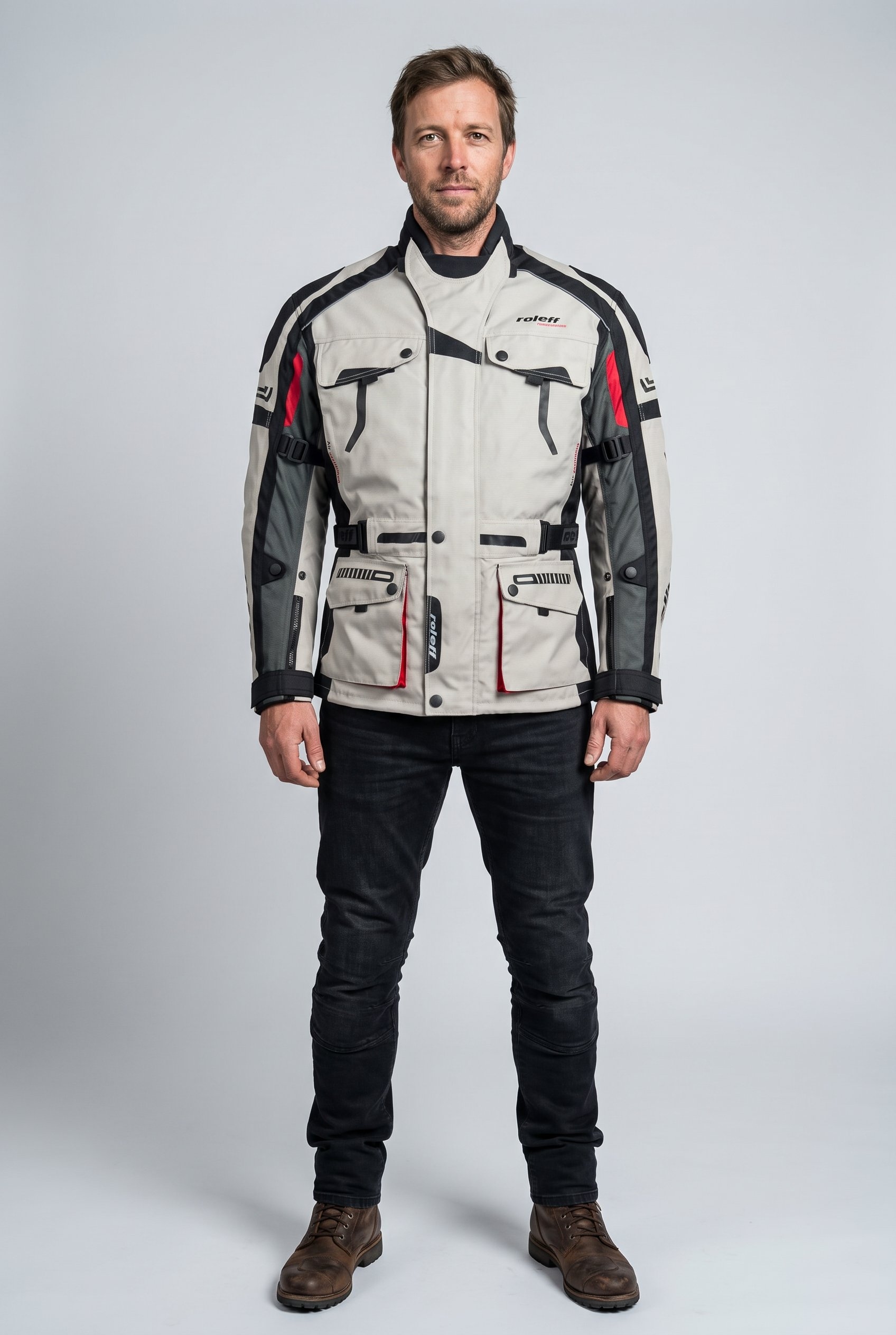 roleff Motorradjacke »CHICAGO« Mit Sicherheitsstreifen