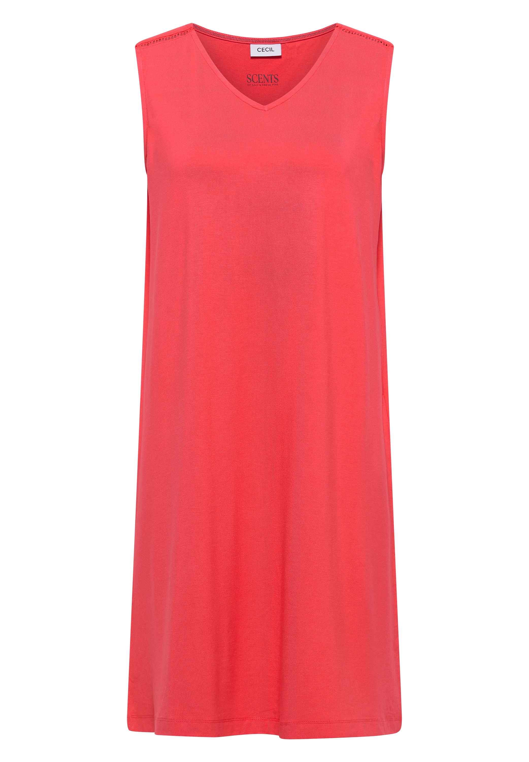 Cecil Jerseykleid Sommerkleid, V-Ausschnitt, lockere Passform