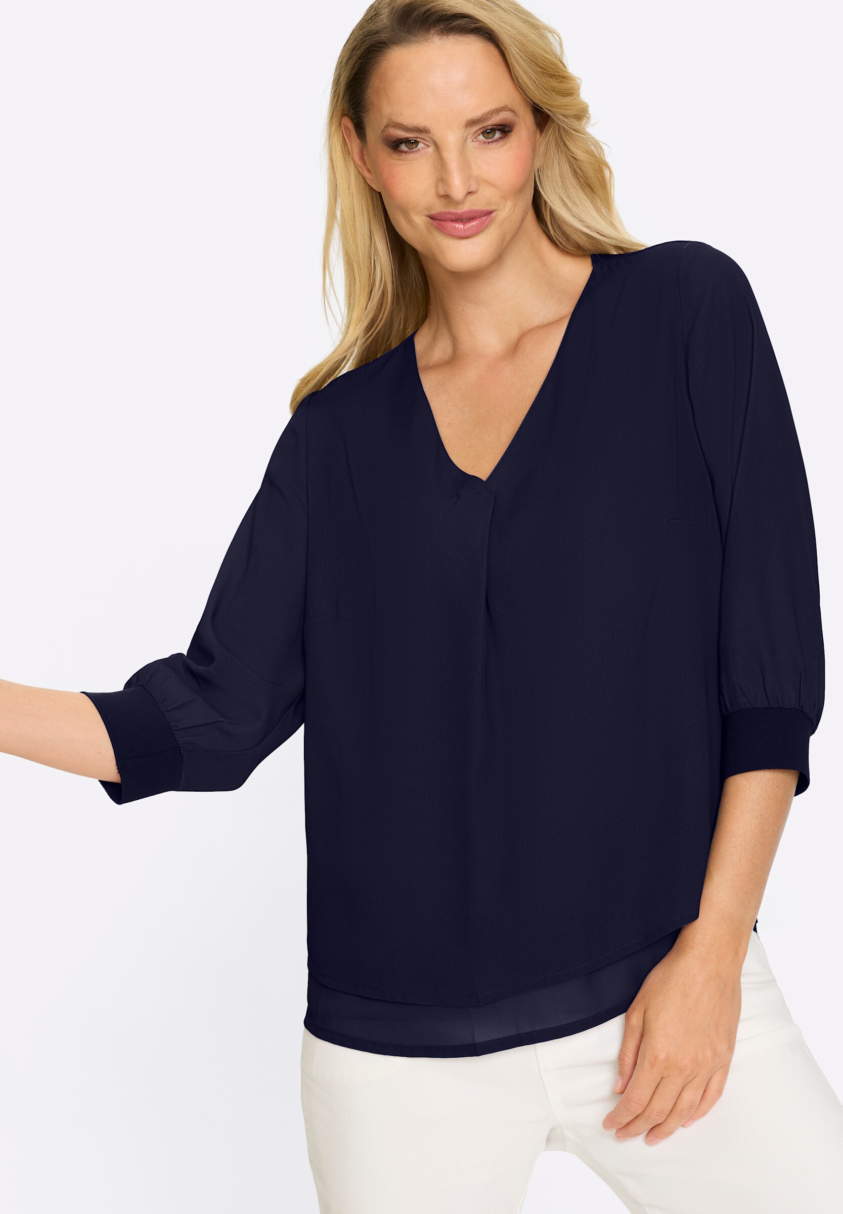 heine Schlupfbluse »Bluse Blusenshirt hinten mit Kellerfalte«