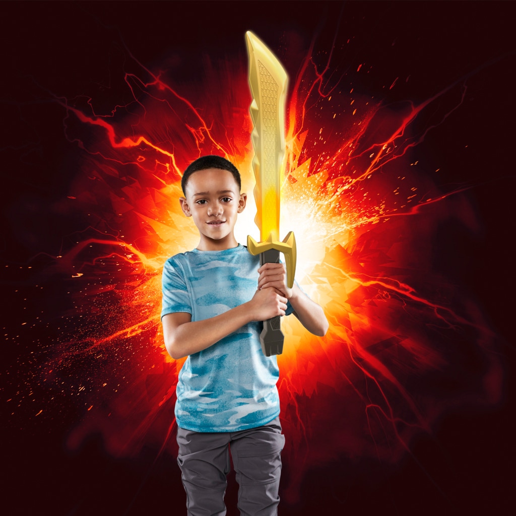 Hasbro Lichtschwert »Spielzeug-Schwert, Power Rangers Dino Fury Megafury Saber«, mit bewegungsaktivierten Licht- und Soundeffekten