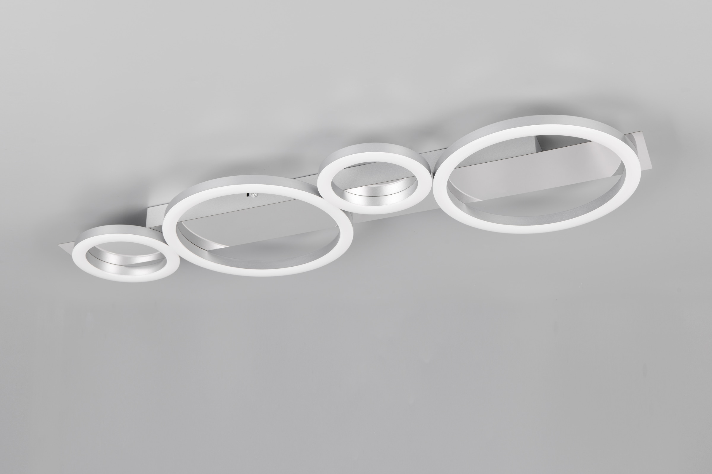 REALITY Leuchten LED Deckenleuchte »LUMOS, Deckenlampe mit LED Ringen, 26,5W 3300 Lumen 4000K kaltweiß« LED-Board 1 Stk. Kaltweiß als Wandlampe oder Deckenlampe montierbar, B/H/T: 72 x 23 x 5,5 cm