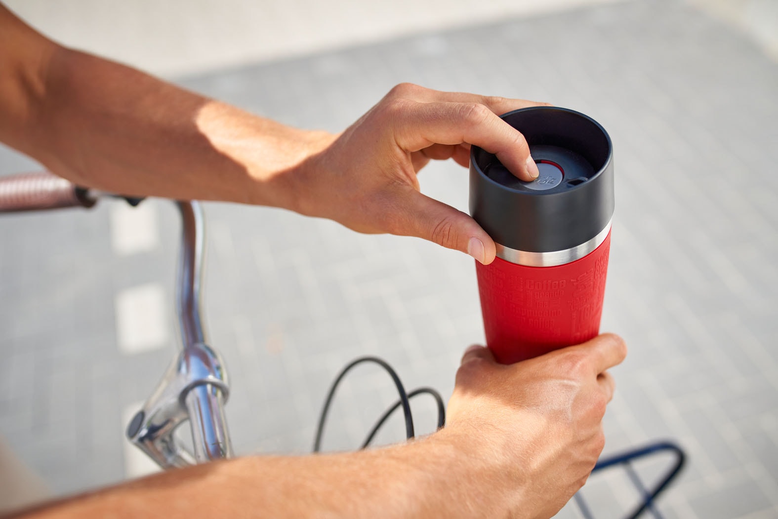 Emsa Thermobecher »Travel Mug Grande«, (1 tlg.), 100% dicht, 360°-Trinköffnung, 6h heiß/12h kalt, 500 ml