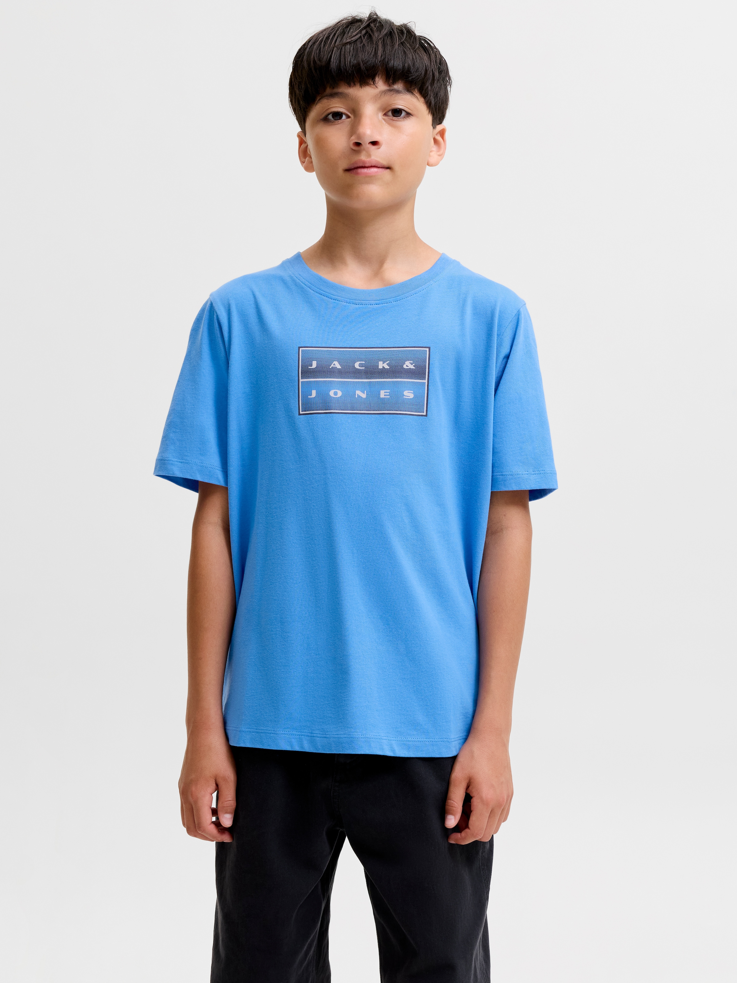 Jack & Jones Junior Rundhalsshirt »JCOFUSION DOTS PRINT TEE SS CN JNR« Baumwolle, normal geschnitten