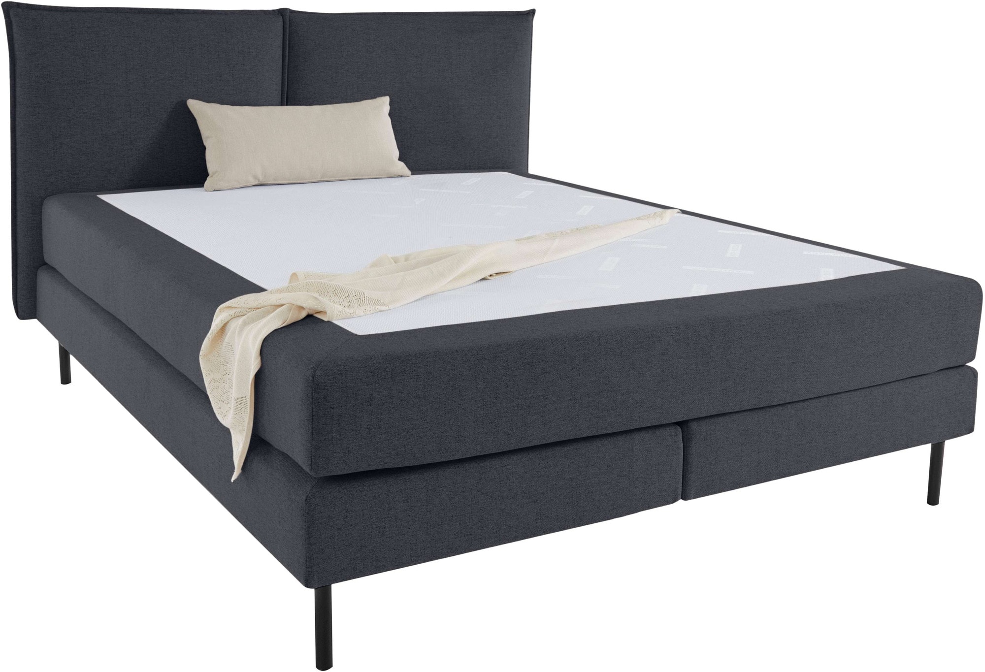 LeGer Home by Lena Gercke Bett »ERIK Boxbett mit Bonnell-/Taschen-Federkernmatratze, Breite 160/180cm« wahlweise Härtegrad der Matratze H2/H3/H4, Polsterbett mit/ohne Topper