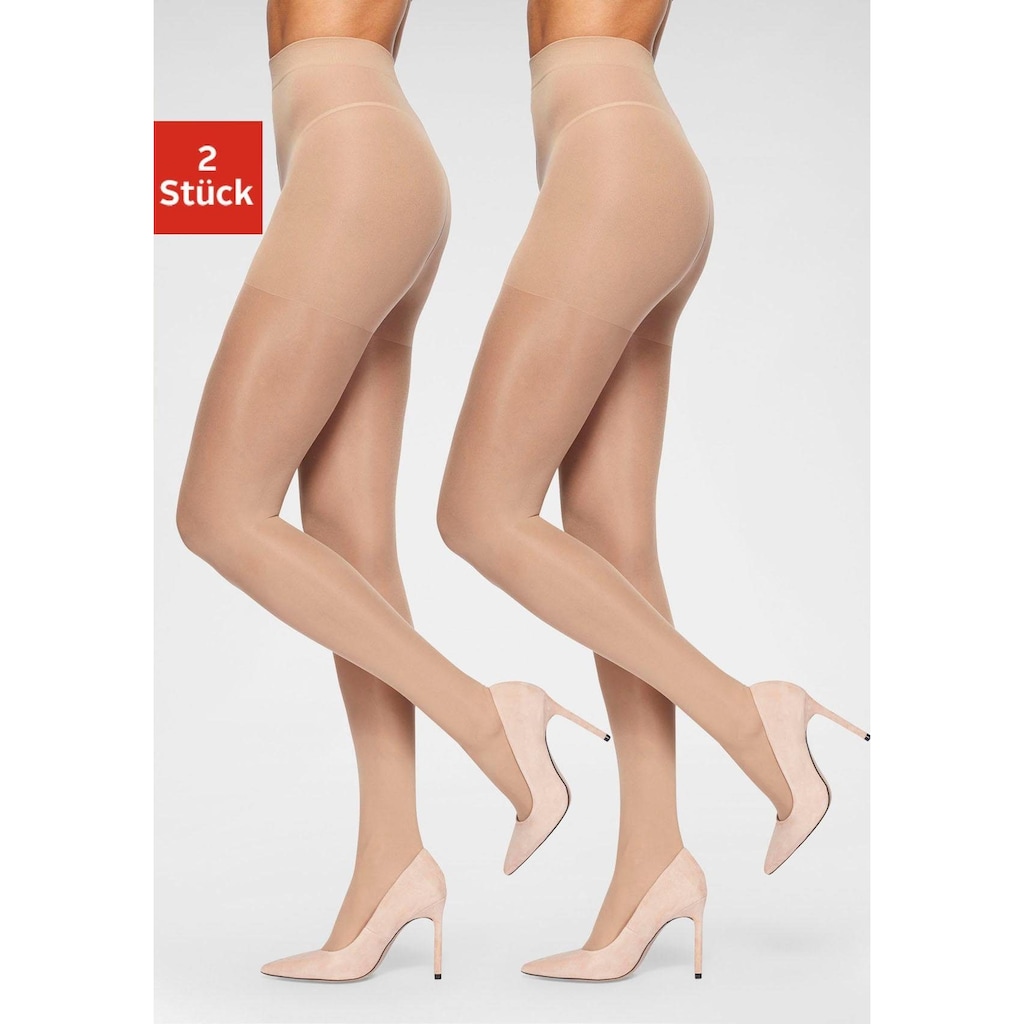 LASCANA Stützstrumpfhose, 70 DEN, (Packung, 2 St.)