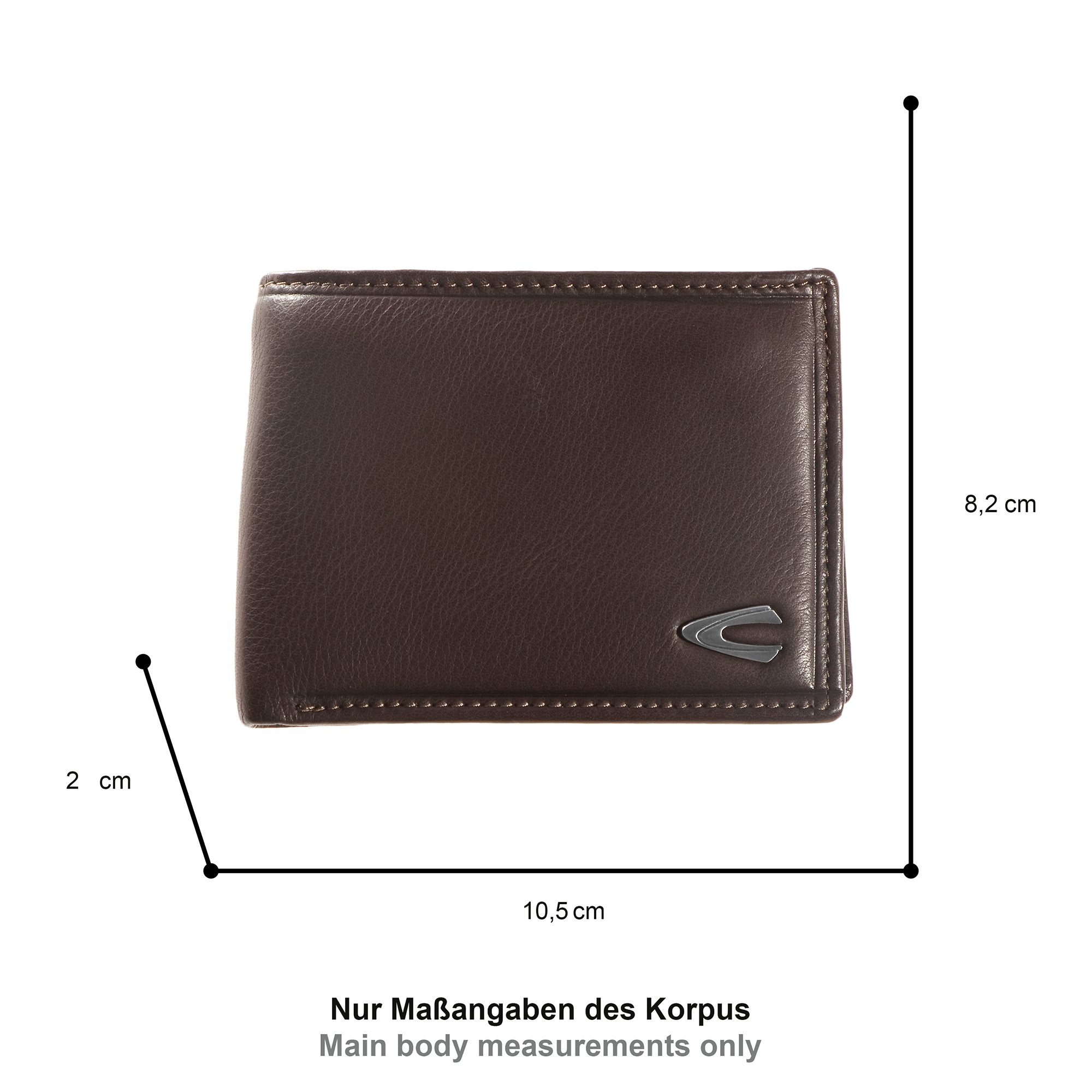 camel active Geldbörse »Vegas« aus hochwertigem Rindsleder mit Metall Logo