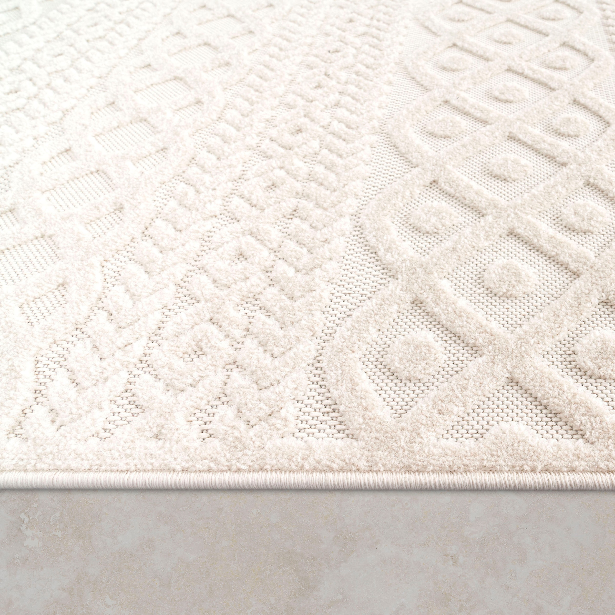 Paco Home Teppich »Cotton 231«, Shop geeignet Hoch-Tief rechteckig, im OTTO Effekt, Online Uni-Farben, boho, kaufen In- Outdoor und