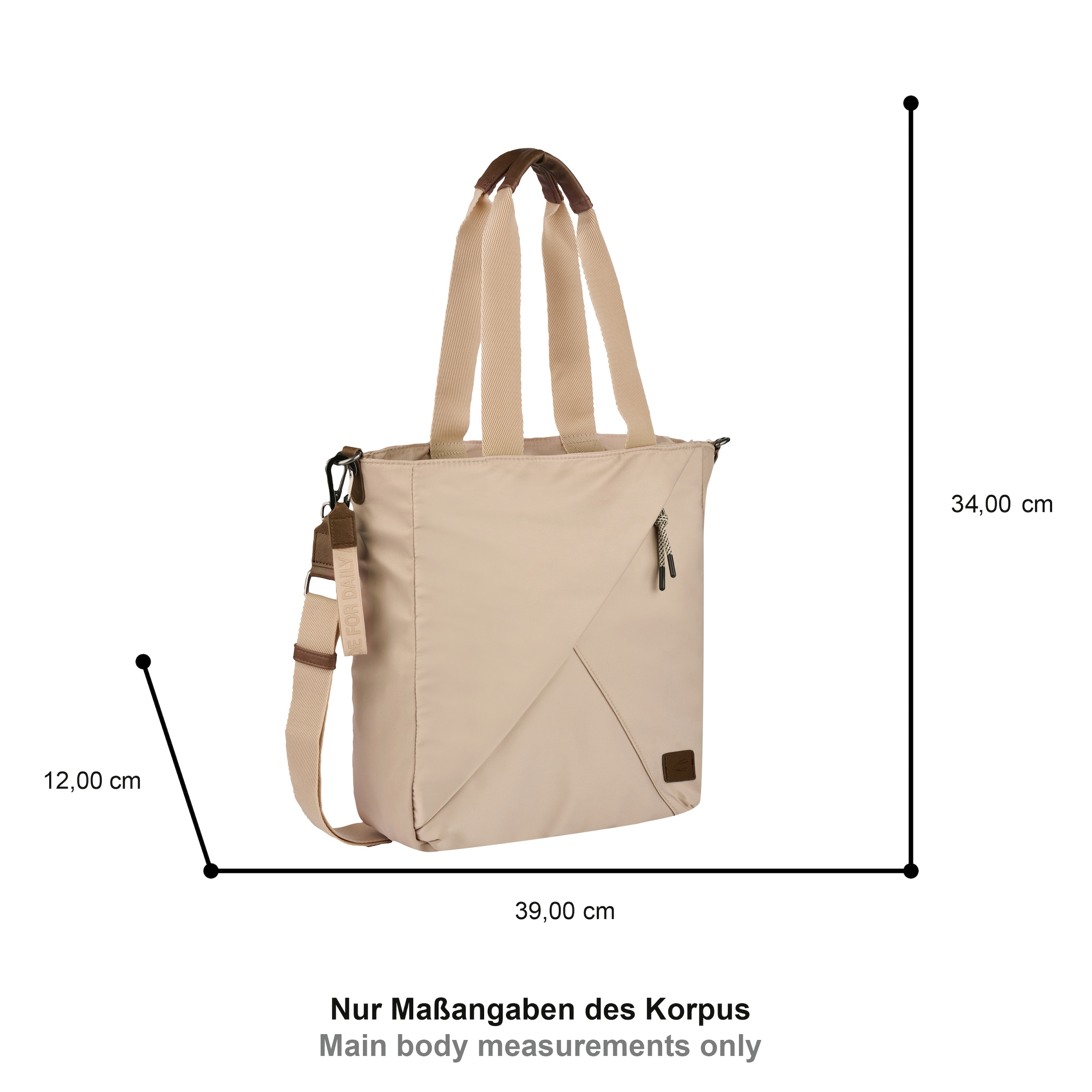 camel active Shopper »Aurum« aus recyceltem Polyester in Nylonstruktur, leicht & mit feinen Details