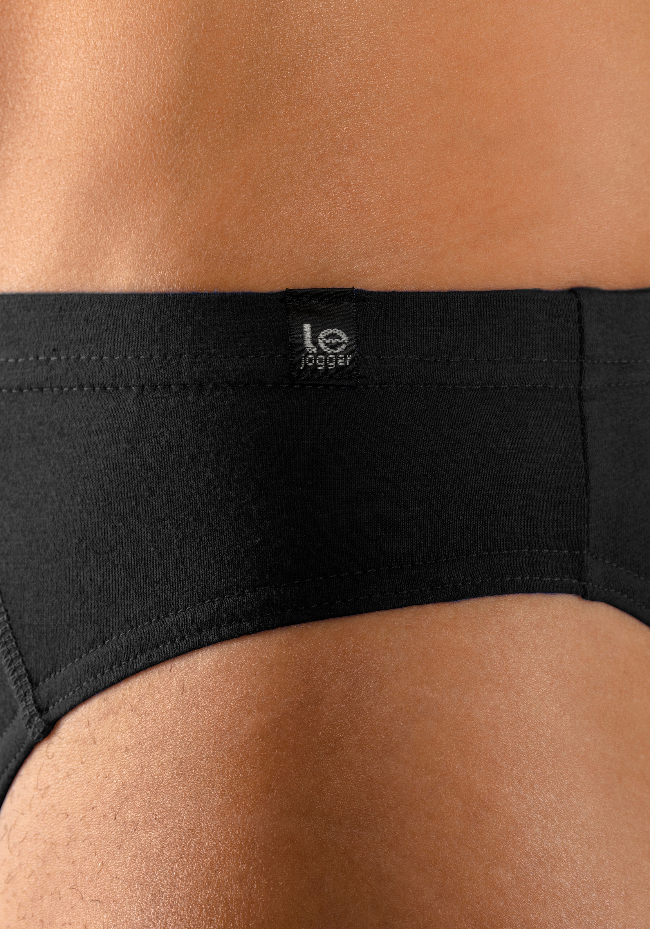 le jogger® Slip, (Packung, 4 St.), schmaler Bund mit Markenlabel