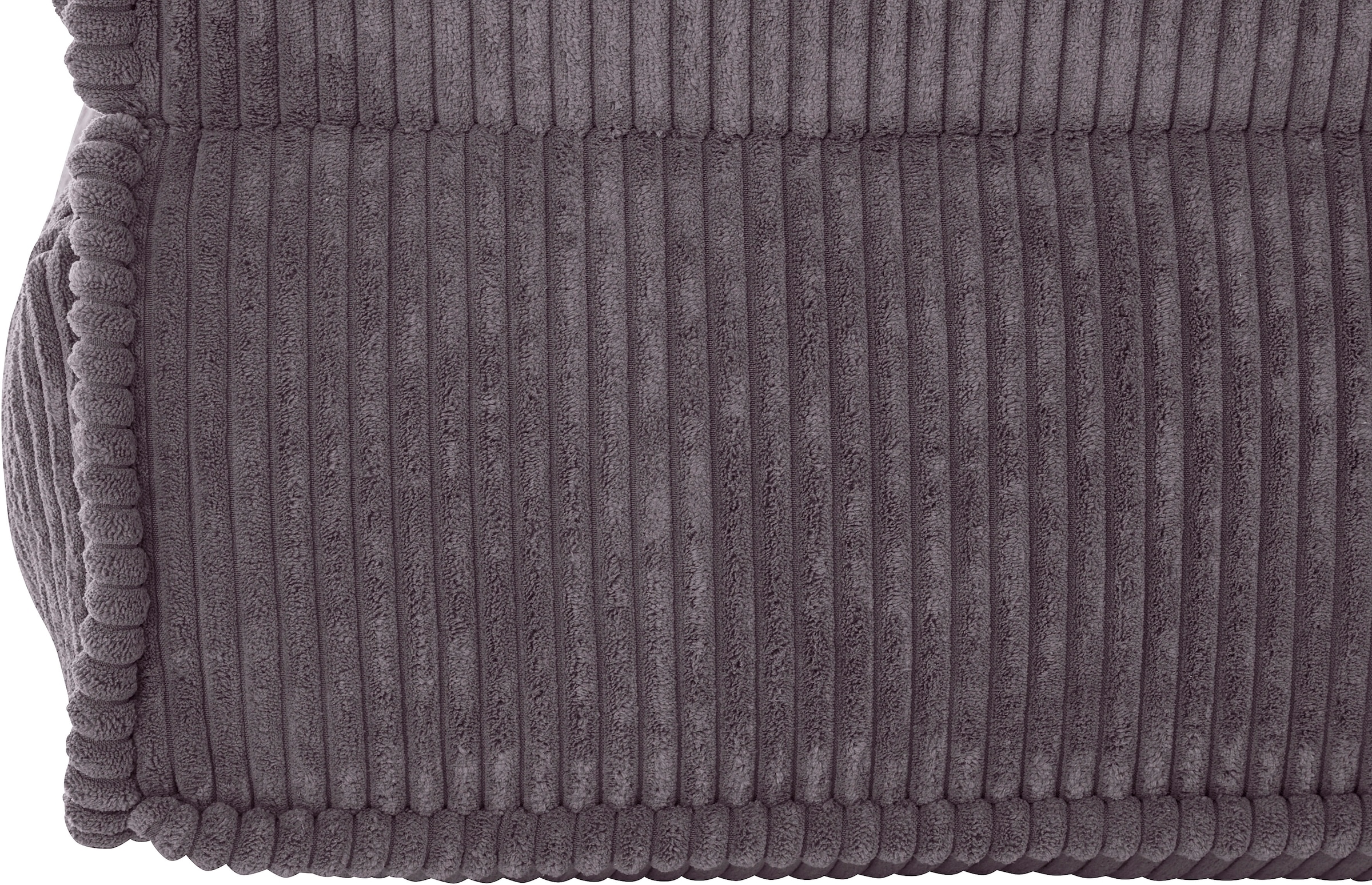 INOSIGN Sessel »Pia« Loungesessel aus Cord, in 2 Größen, Pouf-Funktion.