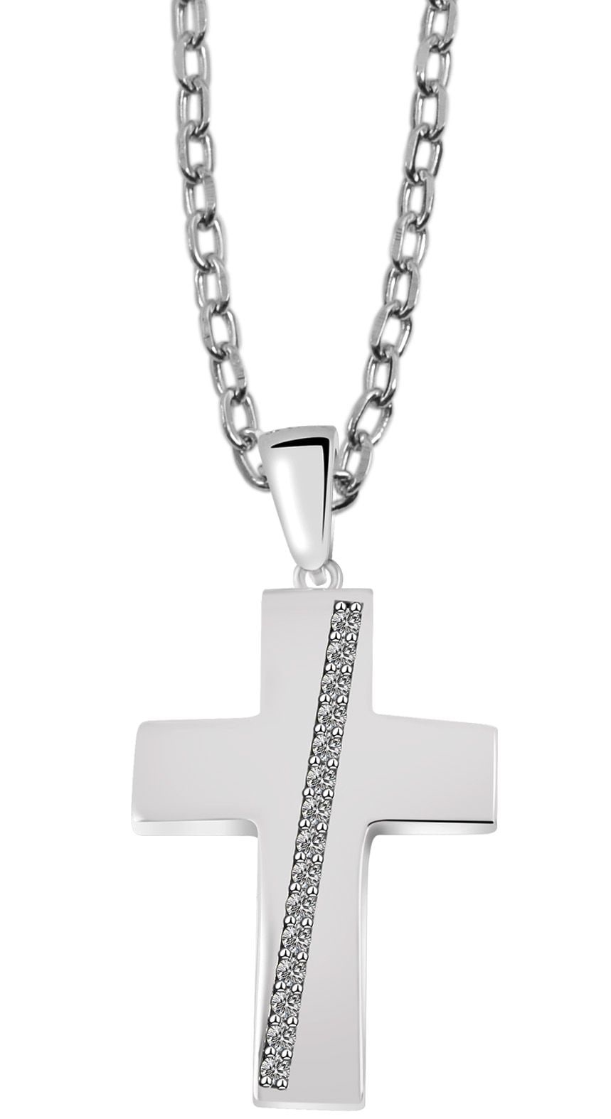 Adelia´s Kreuzanhänger »Damen Anhänger ¿ Kreuz Kreuzanhänger aus 925 Silber mit Zirkonia«