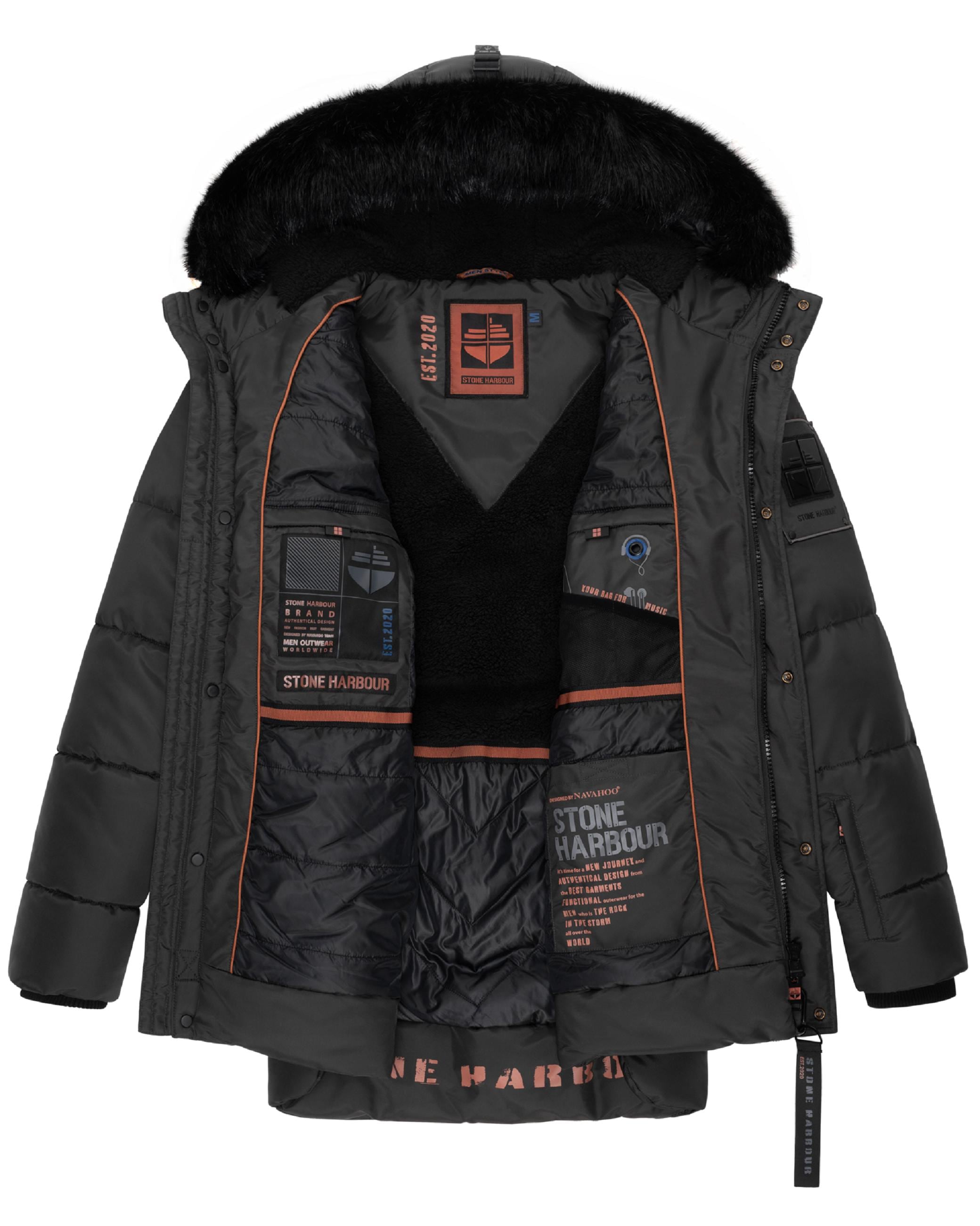 Stone Harbour Steppjacke »Winterjacke Mironoo«, mit Kapuze, stylische Outdoorjacke mit großer Kapuze