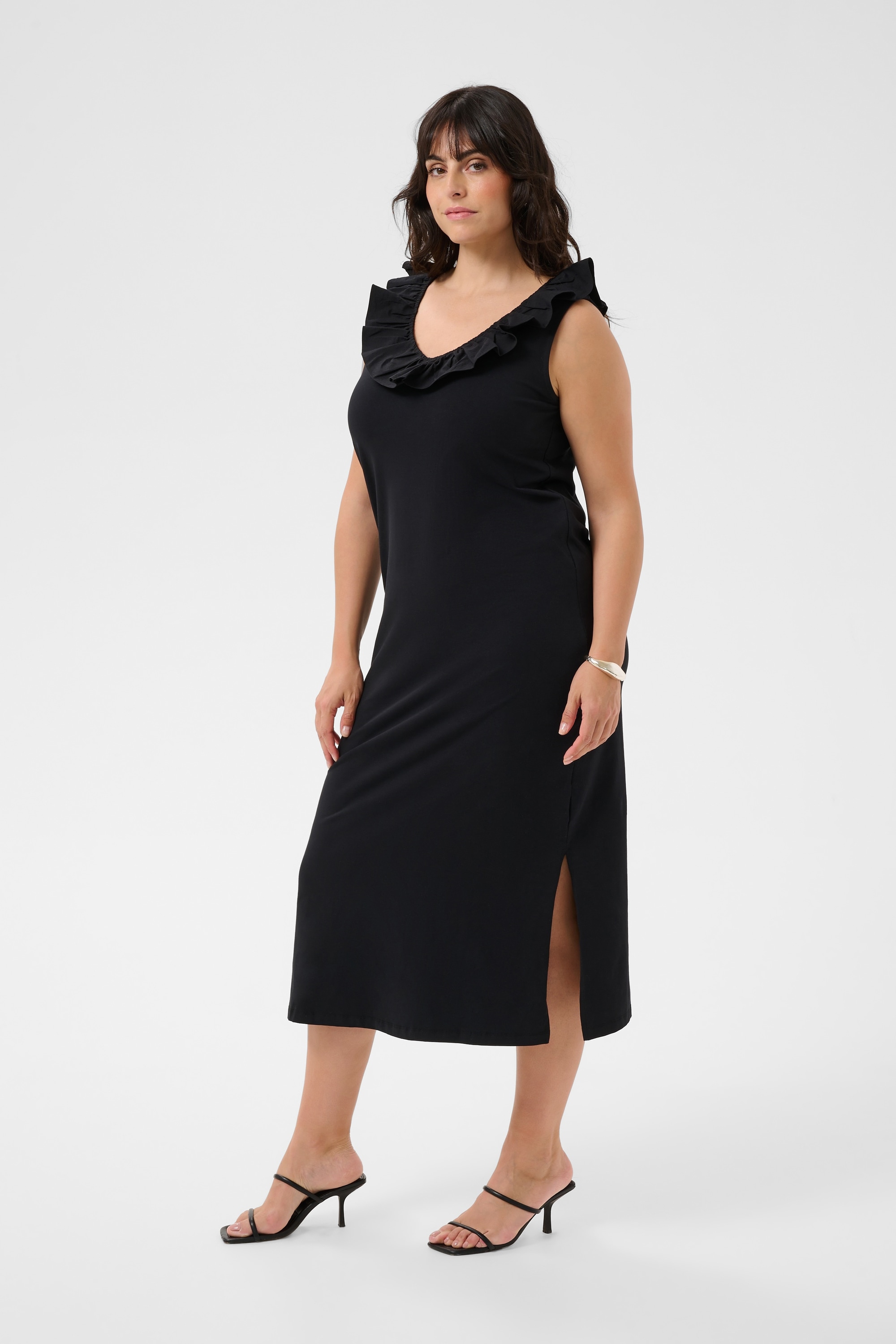 KAFFE Curve Midikleid »Damen Kleid KCdiddie«