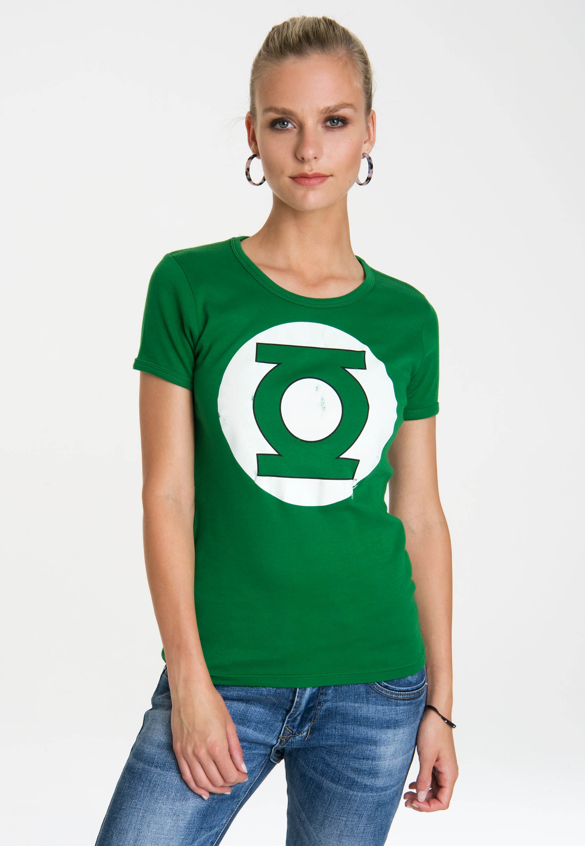 LOGOSHIRT T-Shirt »Green Lantern Logo«, mit lizenziertem Originaldesign