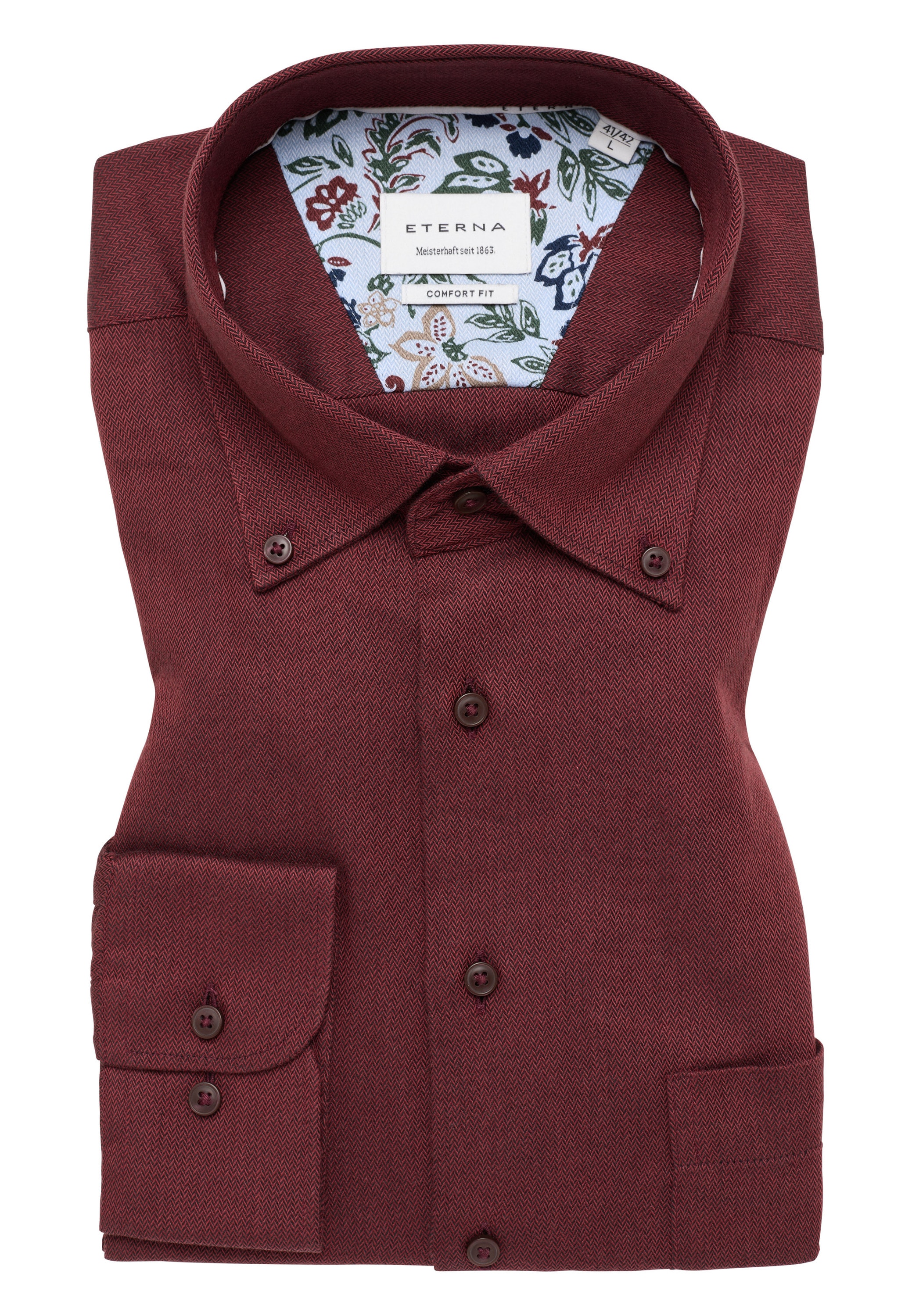 Eterna Langarmhemd »COMFORT FIT« EASY IRON (bügelleicht)