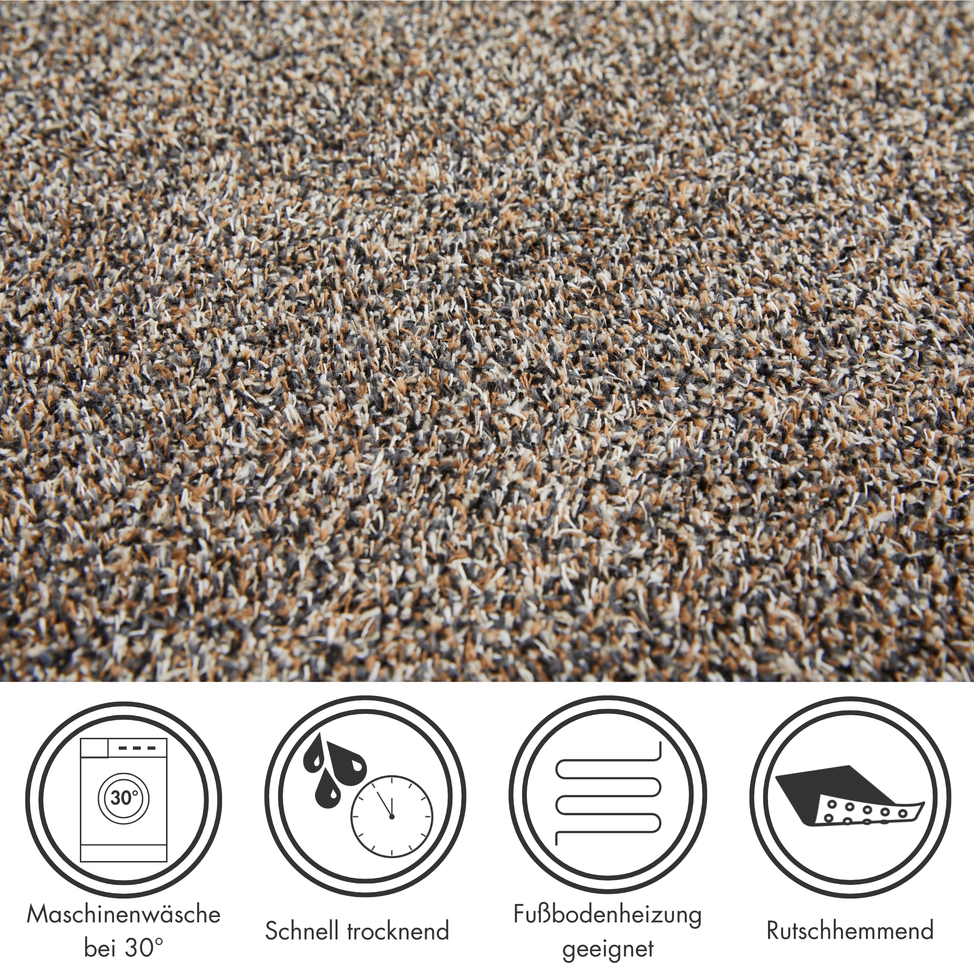my home Fußmatte »Sydney, Made in Netherlands«, rechteckig, 6 mm Höhe, Schmutzfangmatte, melierte Optik, rutschhemmend, für In- und Outdoor