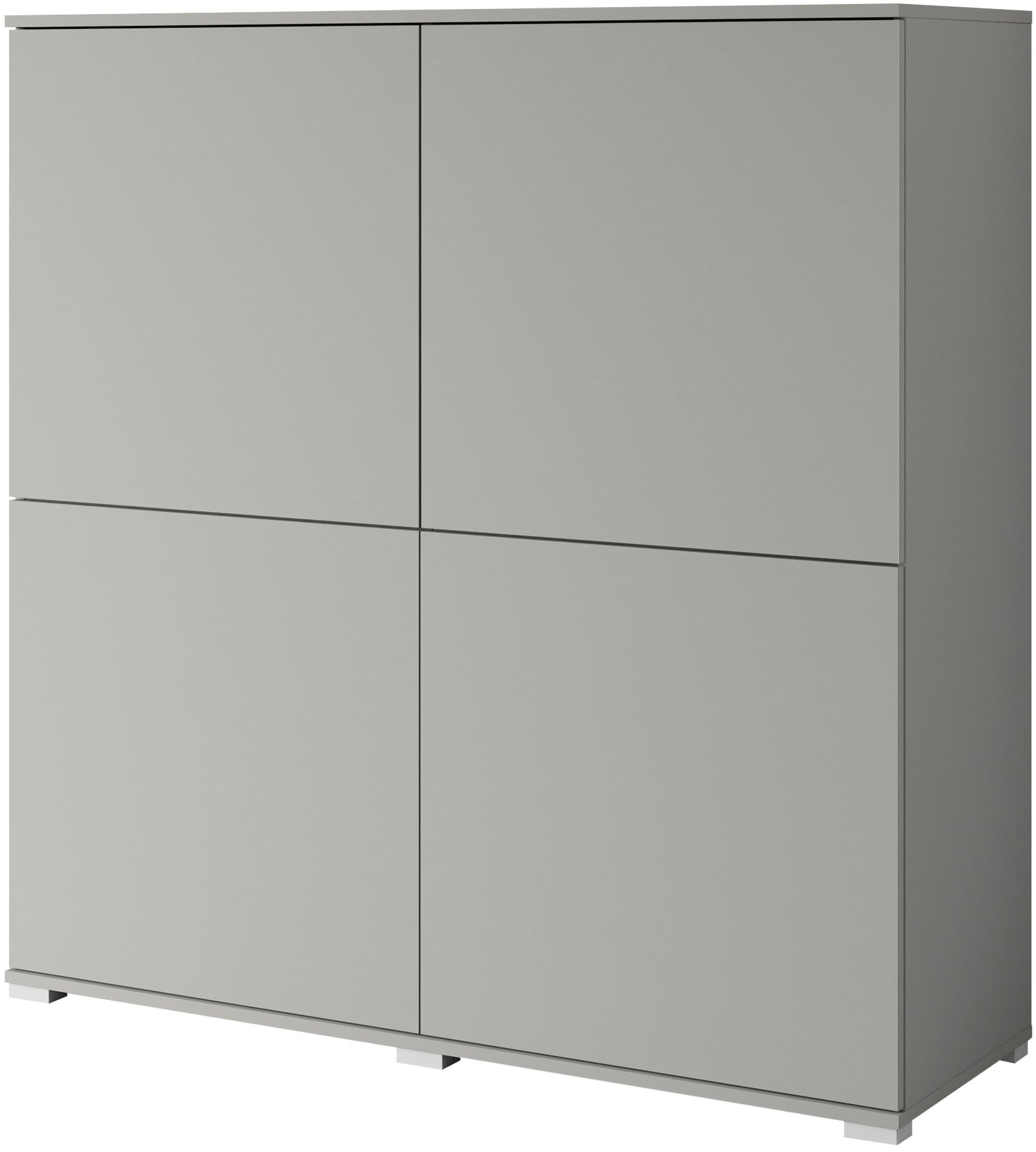 INOSIGN Highboard »Kenia, moderne grifflose Hochkommode mit 4 Türen, Breite 120 cm«, (1 St.), Push-to-Open-Fronten, höhenverstellbaren Einlegeböden