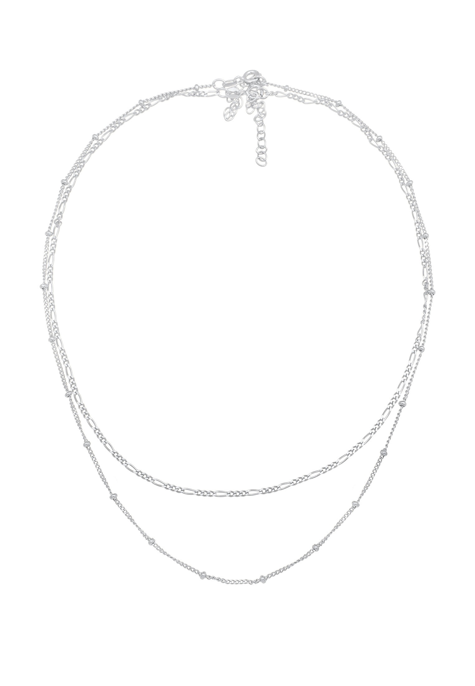 Elli Ketten-Set »Halskette Choker Set (2tlg) Figaro Panzer Kugel 925 Silber«
