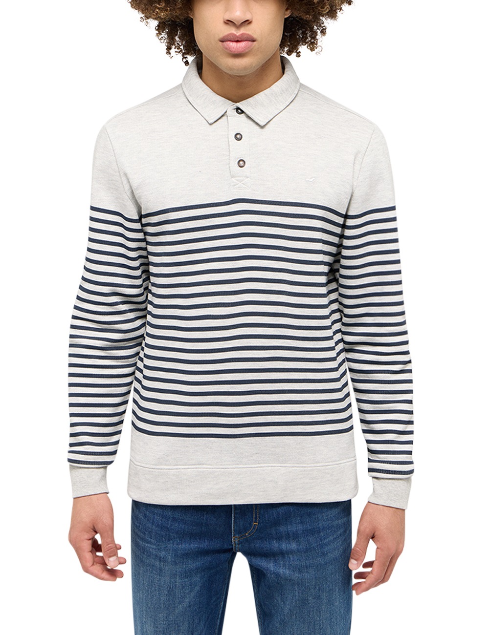 MUSTANG Langarmshirt »Herren Poloshirt«