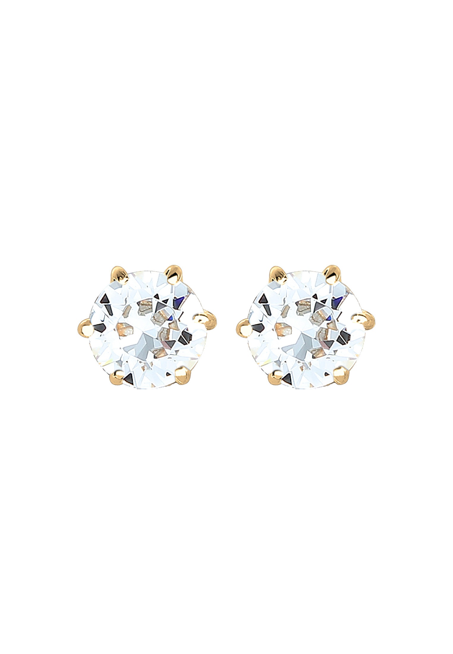Elli Paar Ohrstecker »Ohrringe Funkelnd Rund Klassik 925 Silber, mit Kristallen von Swarovski®«