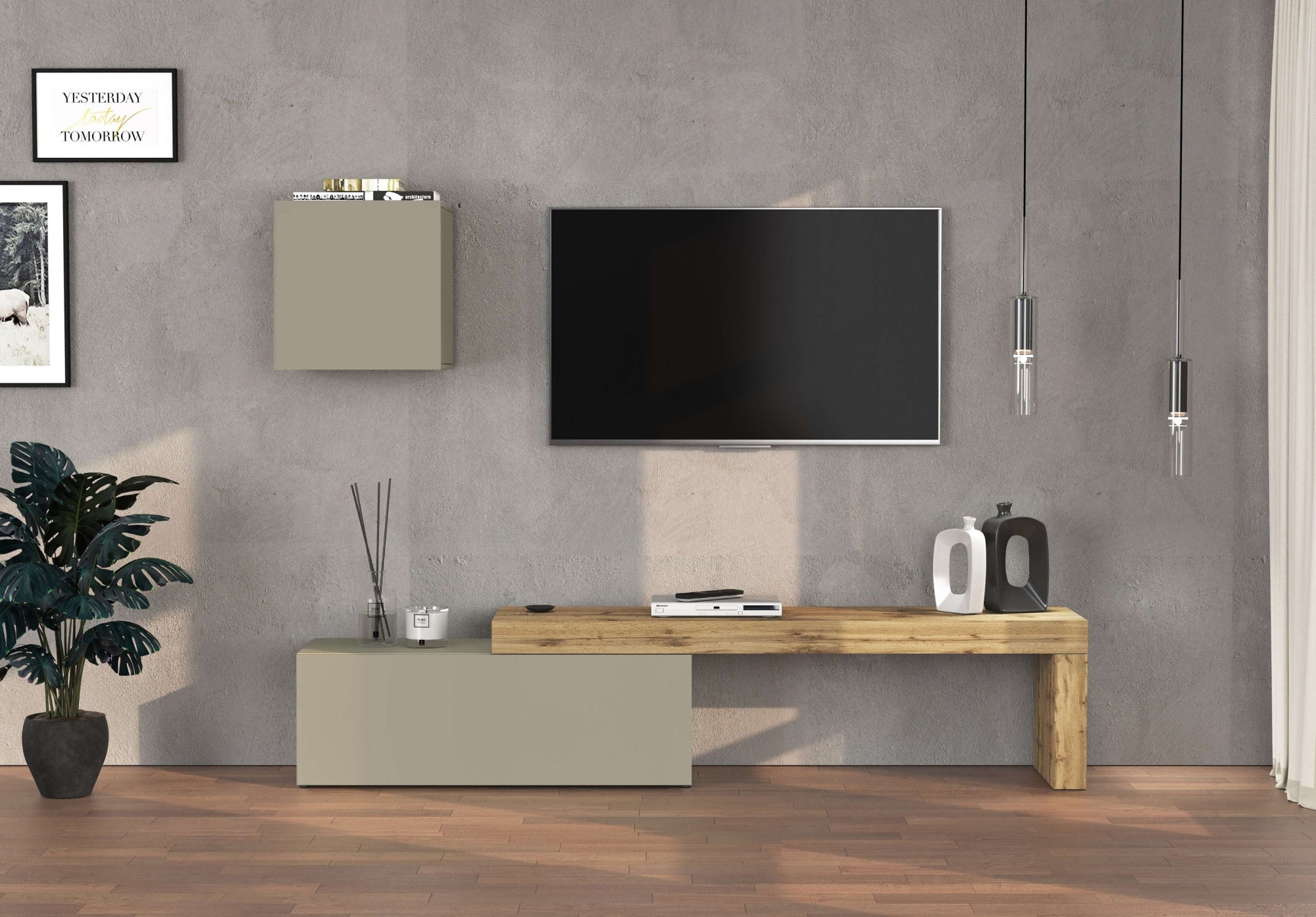 OTTO home TV-Wand »Chronos TV-Set, Wohnwand – Elemente frei platzierbar, Made in Italy« Set, 2-er set, 2 Stk. tlg.